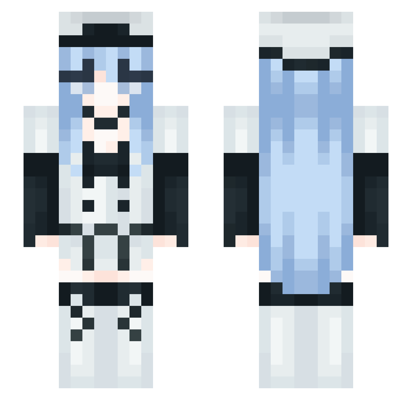 MillyM17 Minecraft skin, front and back view