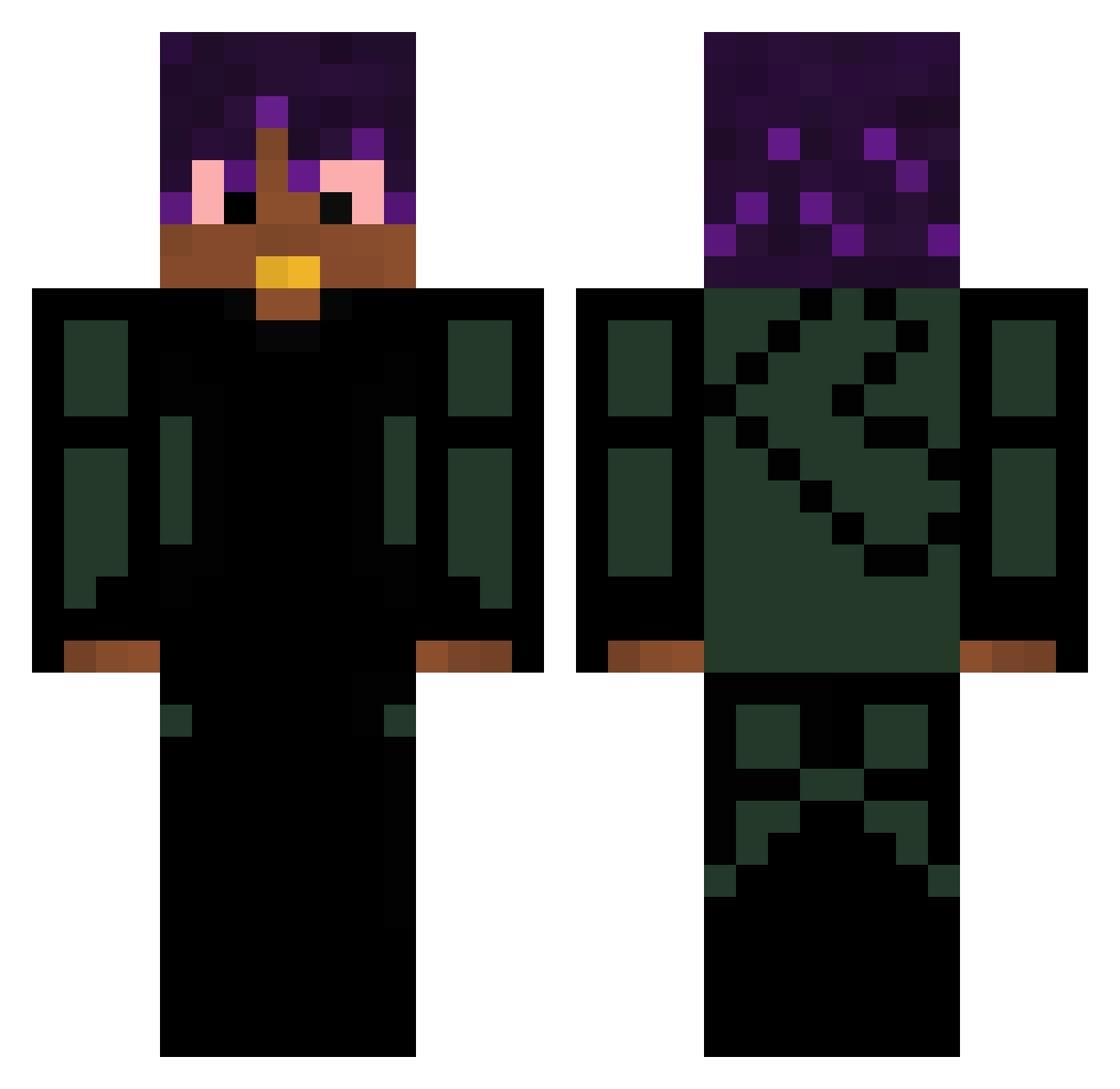NOVOLINEHOOK Minecraft skin, front and back view