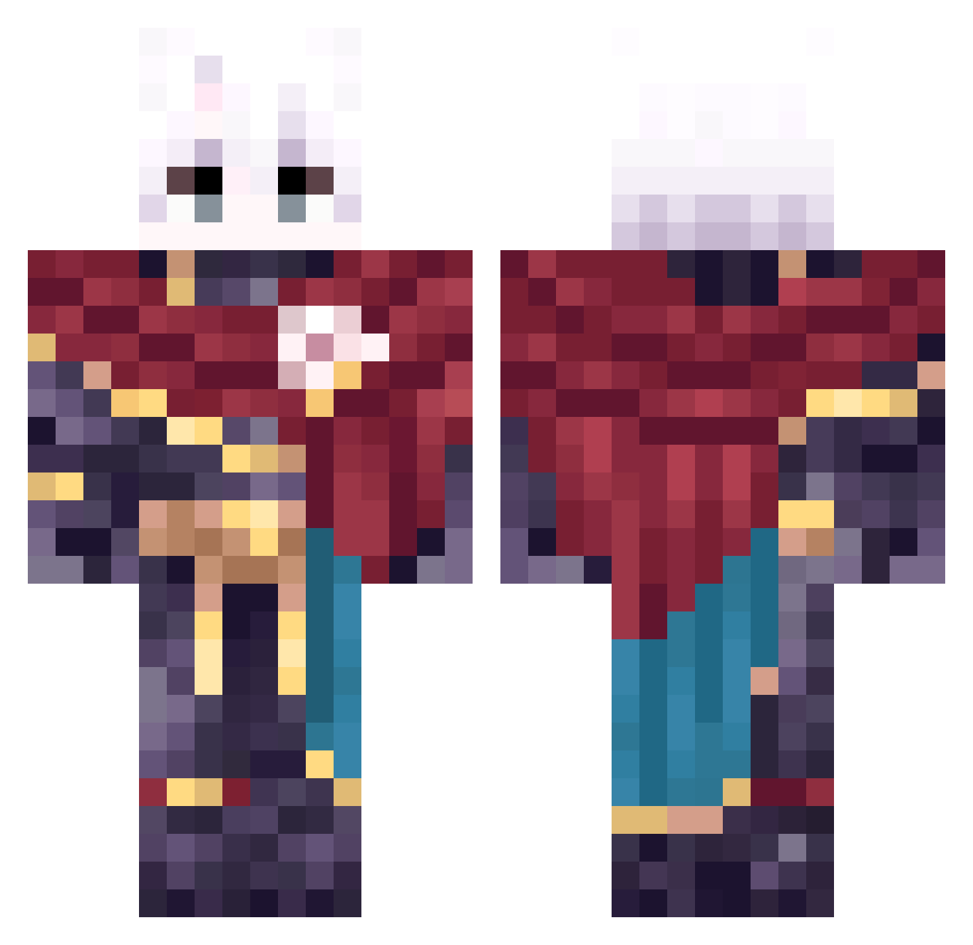 thegreatwilf Minecraft skin, front and back view
