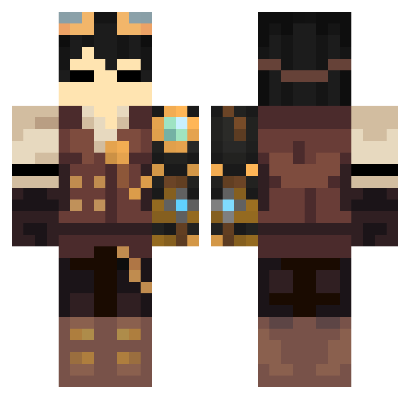 S31SHIN Minecraft skin, front and back view