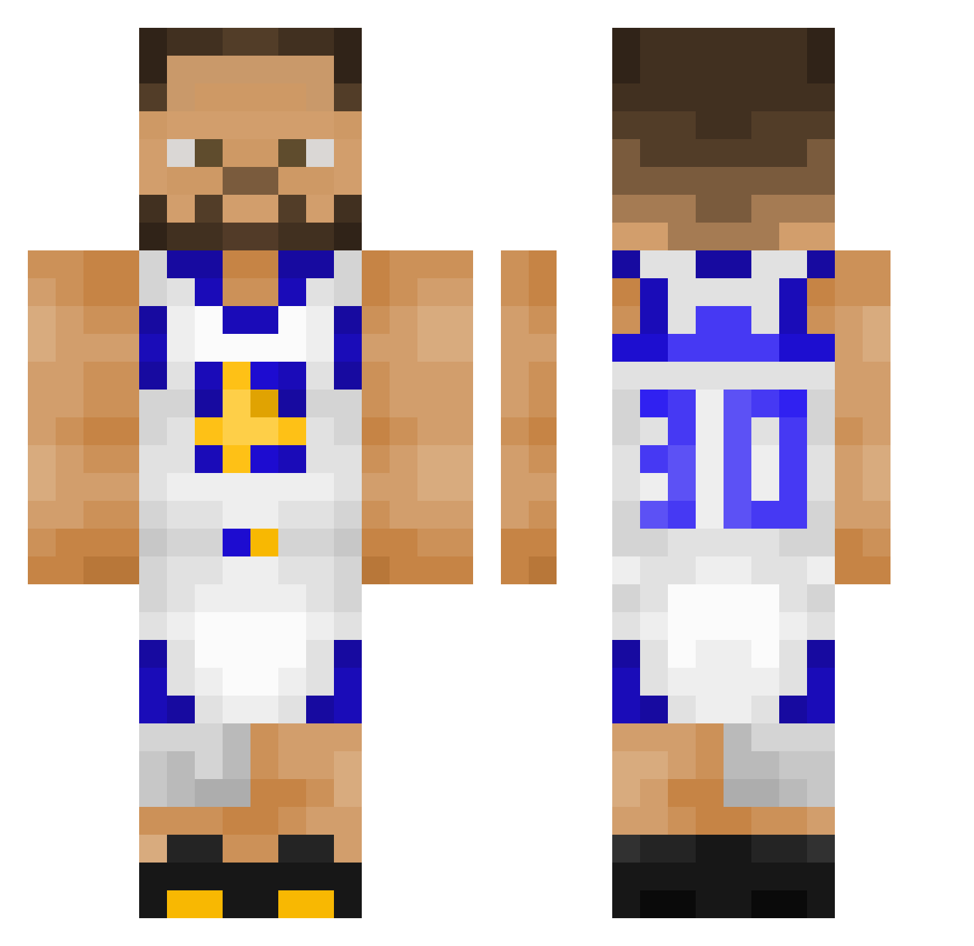 ginz55 Minecraft skin, front and back view