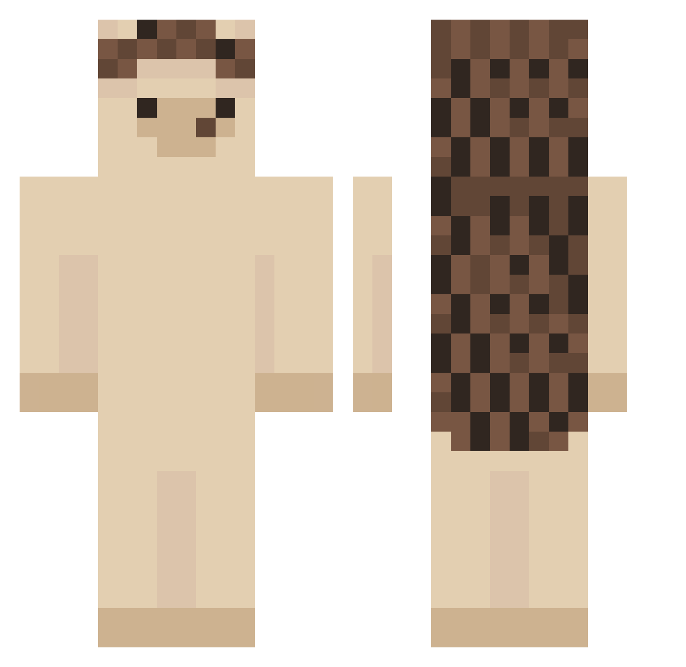 KeyPod_ Minecraft skin, front and back view