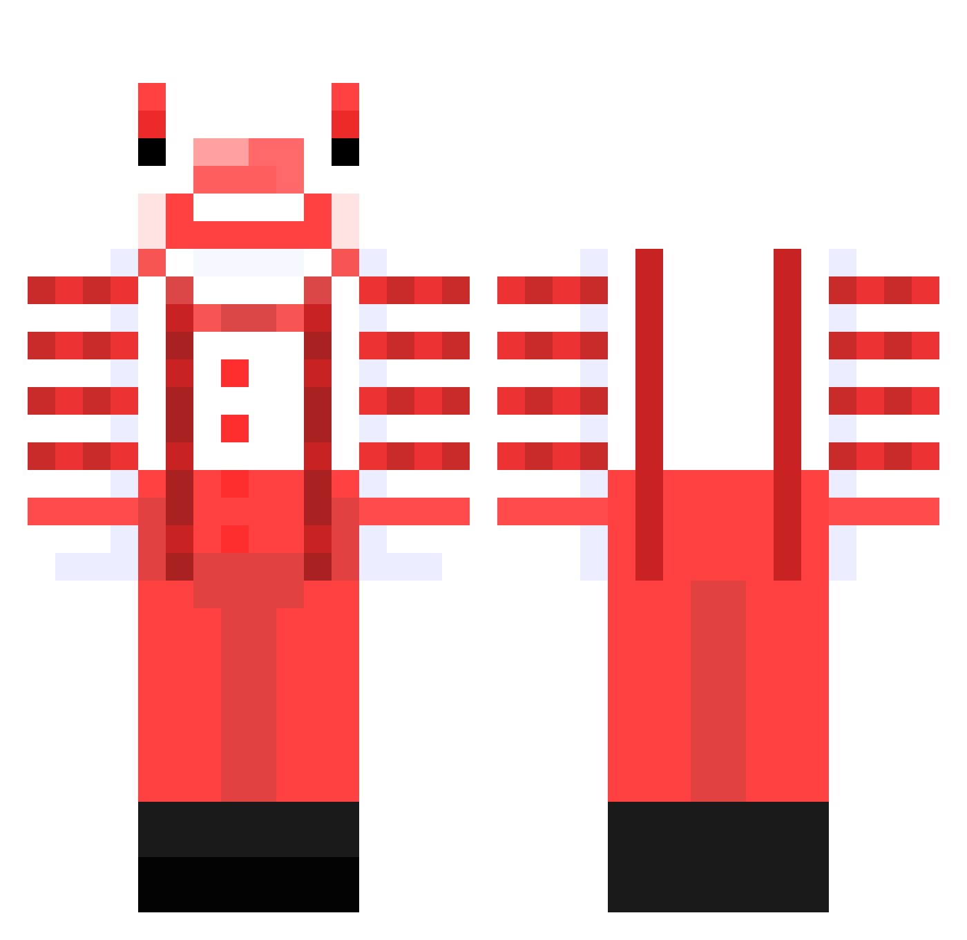Kenlamerta Minecraft skin, front and back view