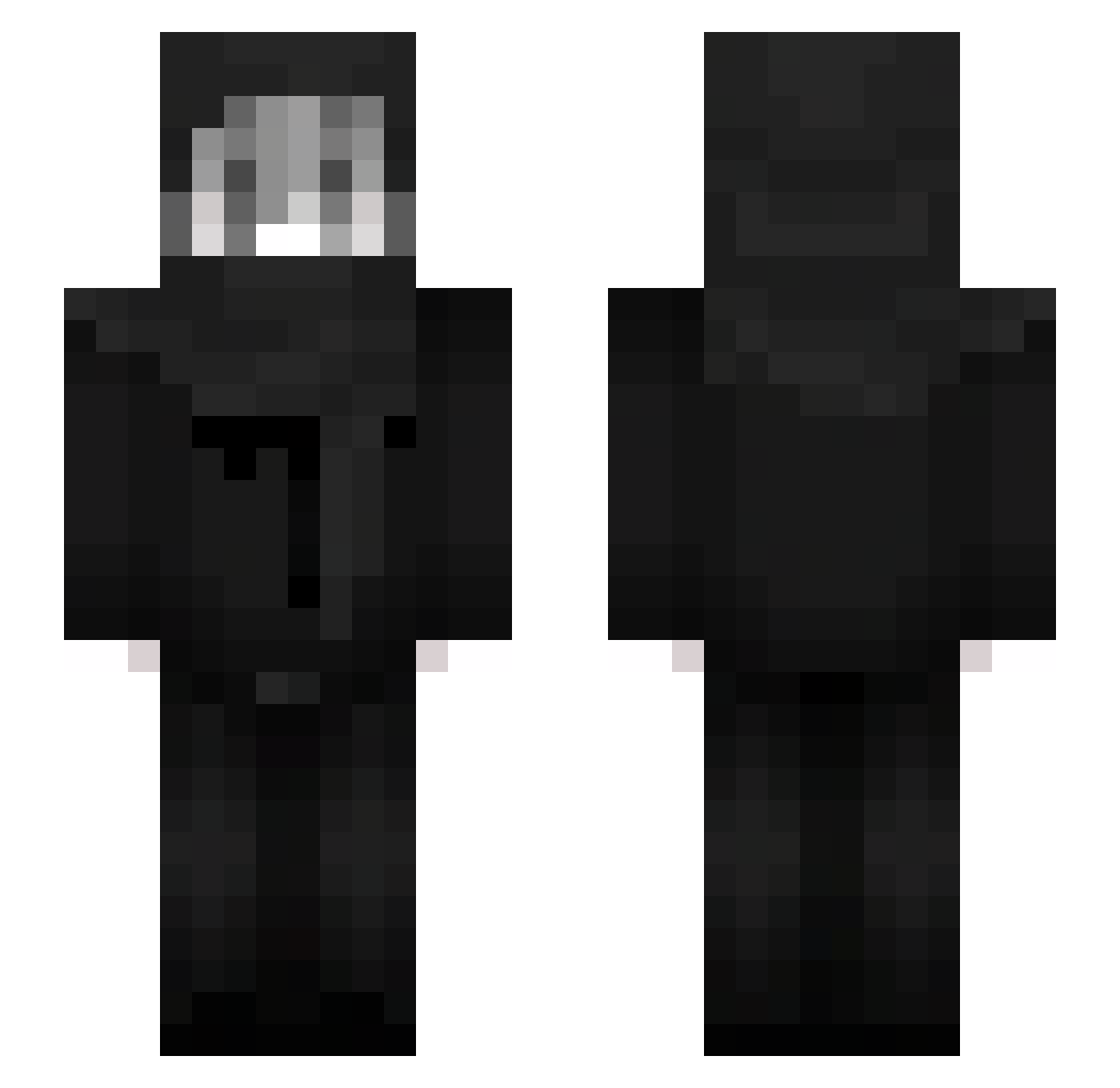 Islamic Minecraft skin, front and back view