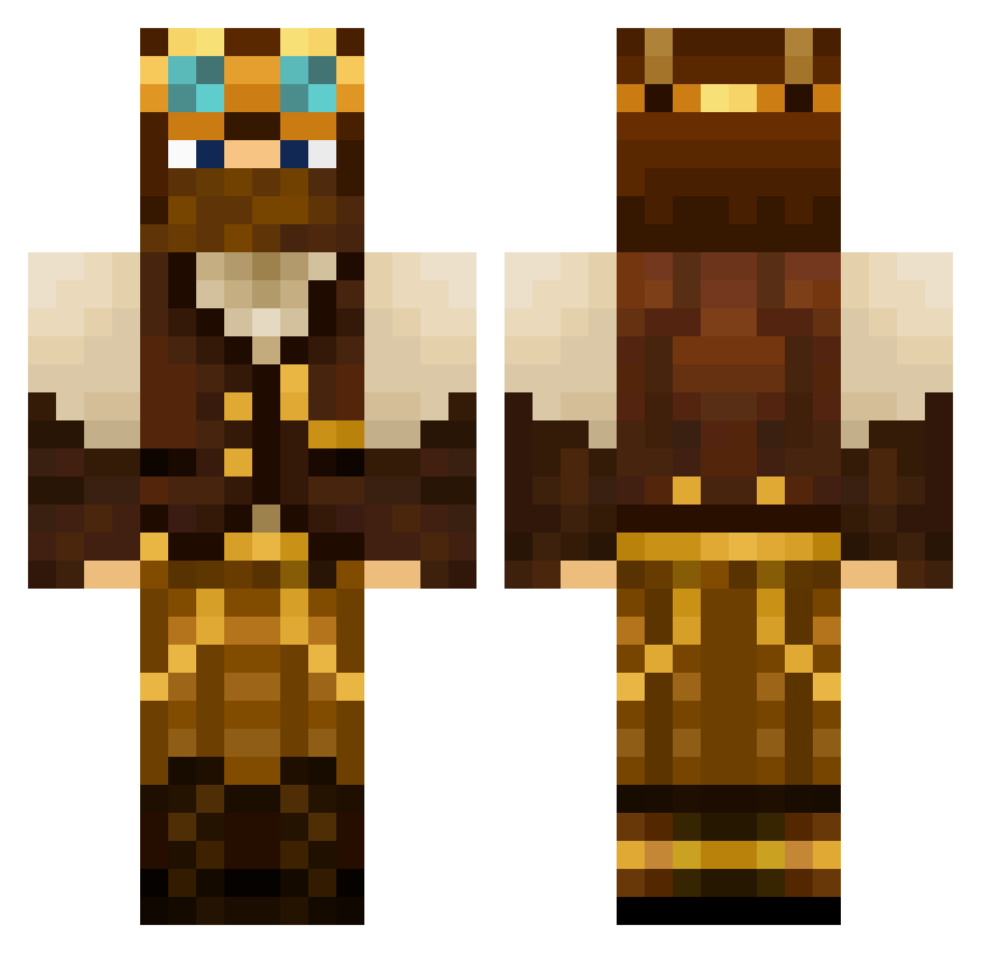 Vojta2131 Minecraft skin, front and back view
