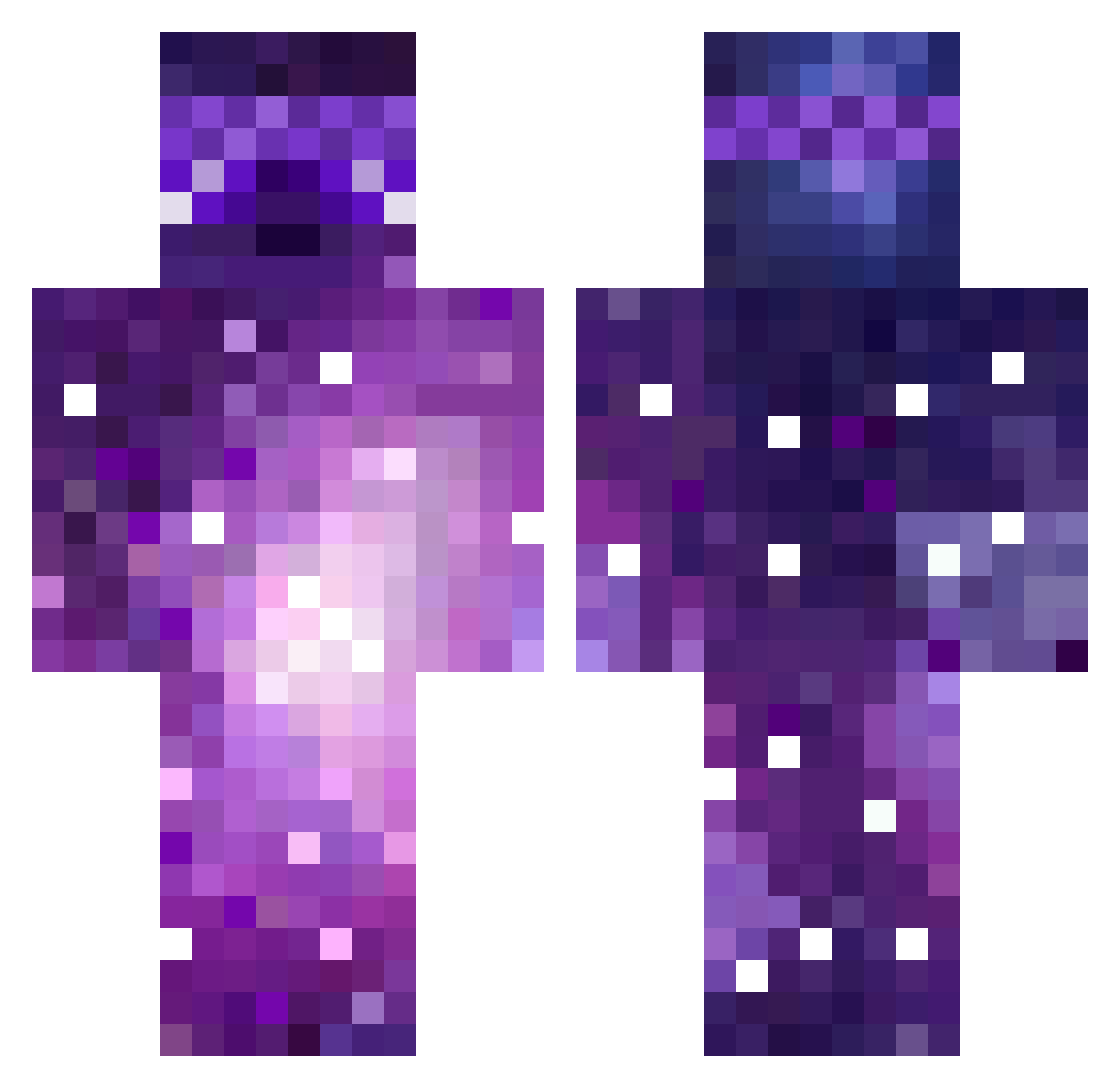 CheridAims Minecraft skin, front and back view