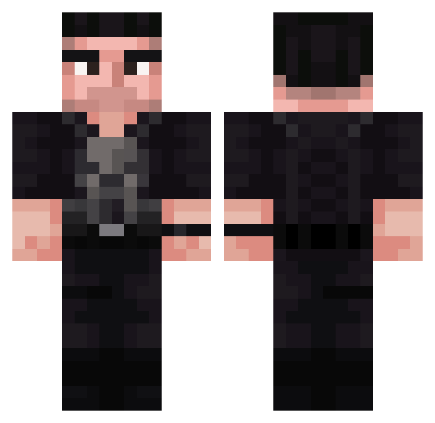 Krish00012 Minecraft skin, front and back view