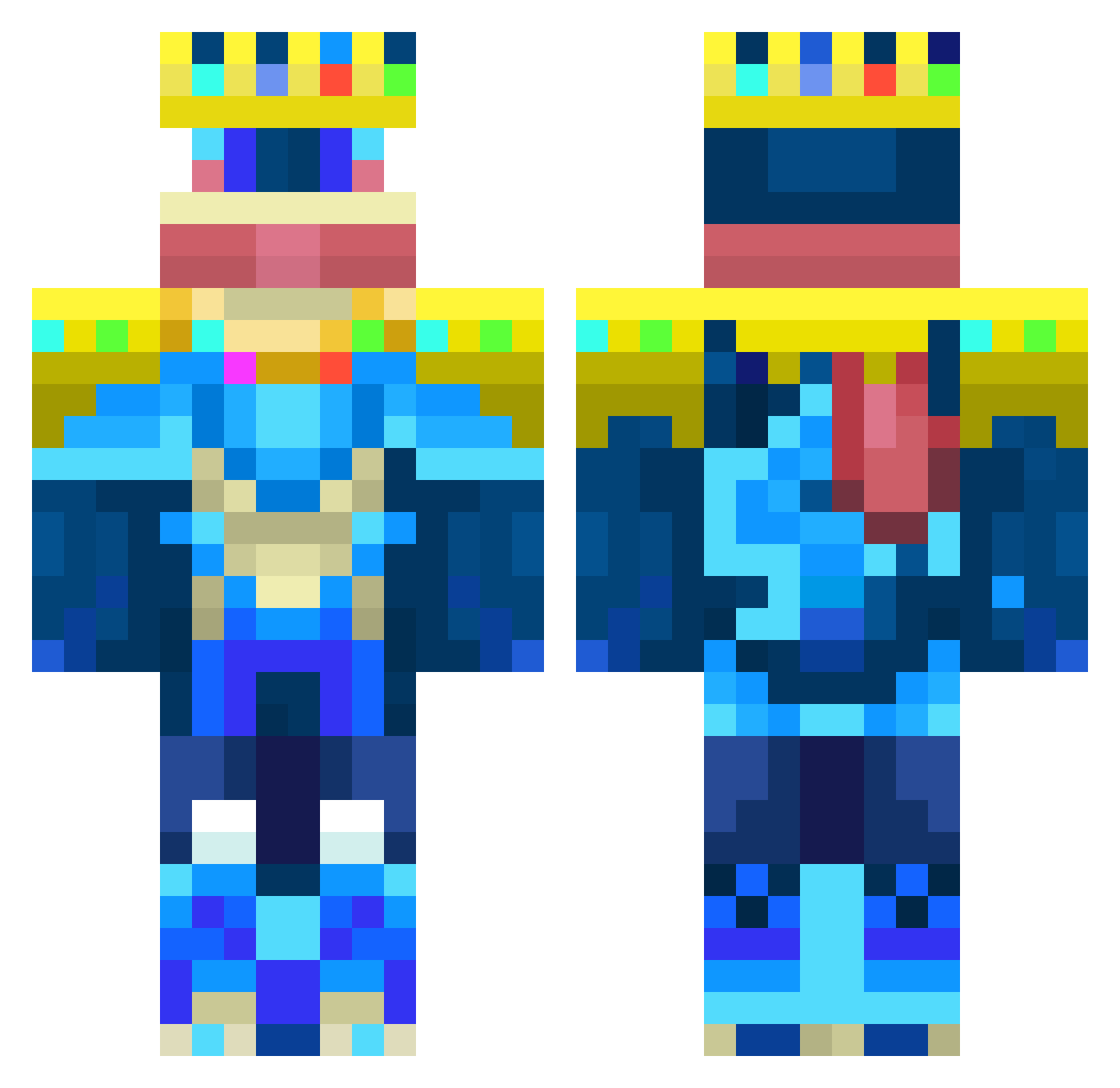 LemonChicken609 Minecraft skin, front and back view