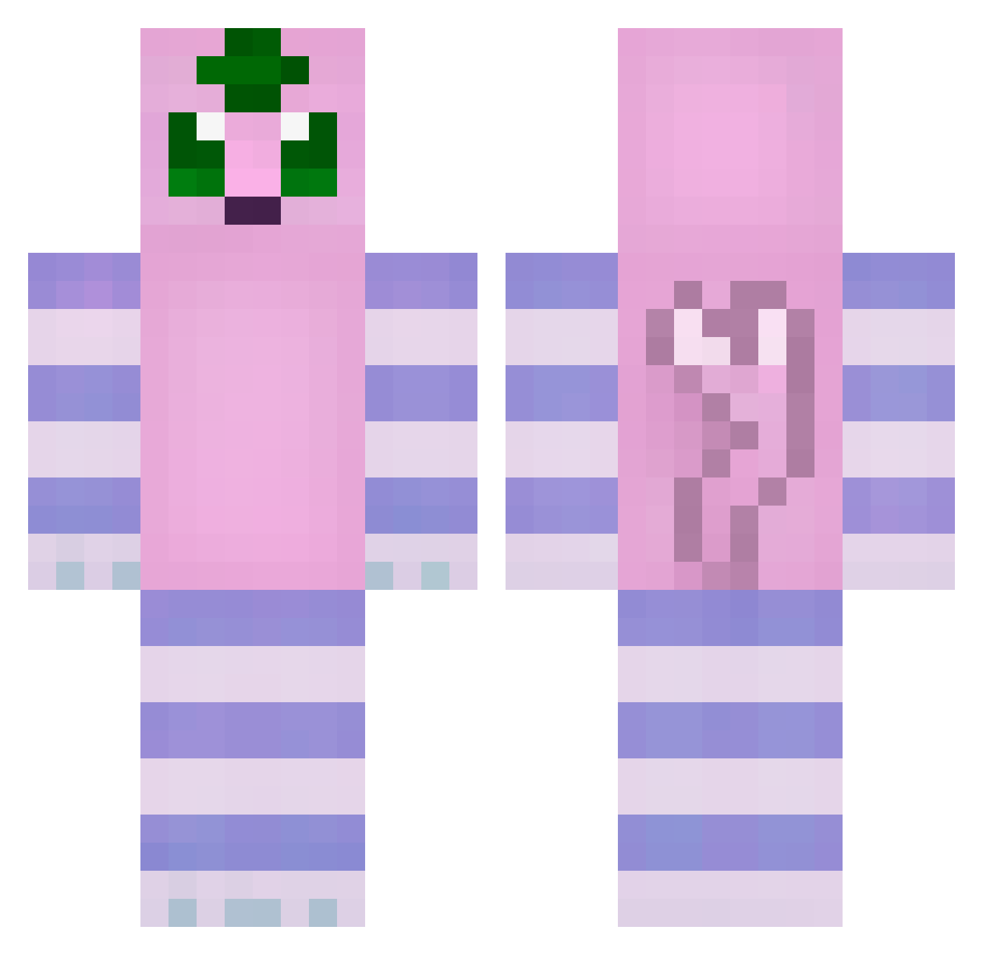 Evanglyn Minecraft skin, front and back view