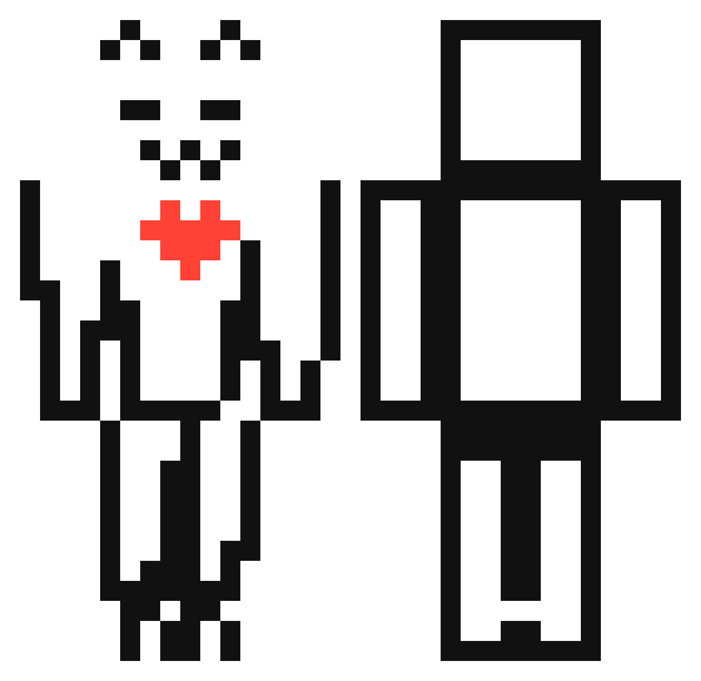 Moth_Cem Minecraft skin, front and back view