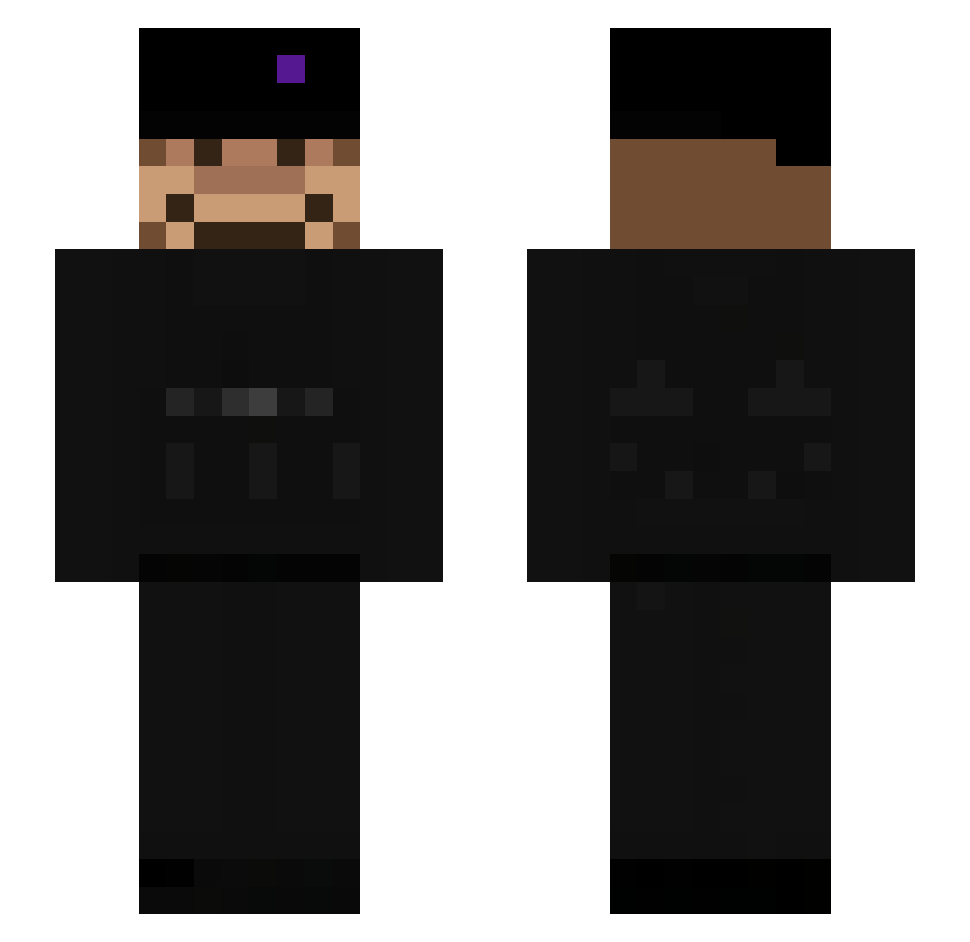 ChubbySqueeze Minecraft skin, front and back view
