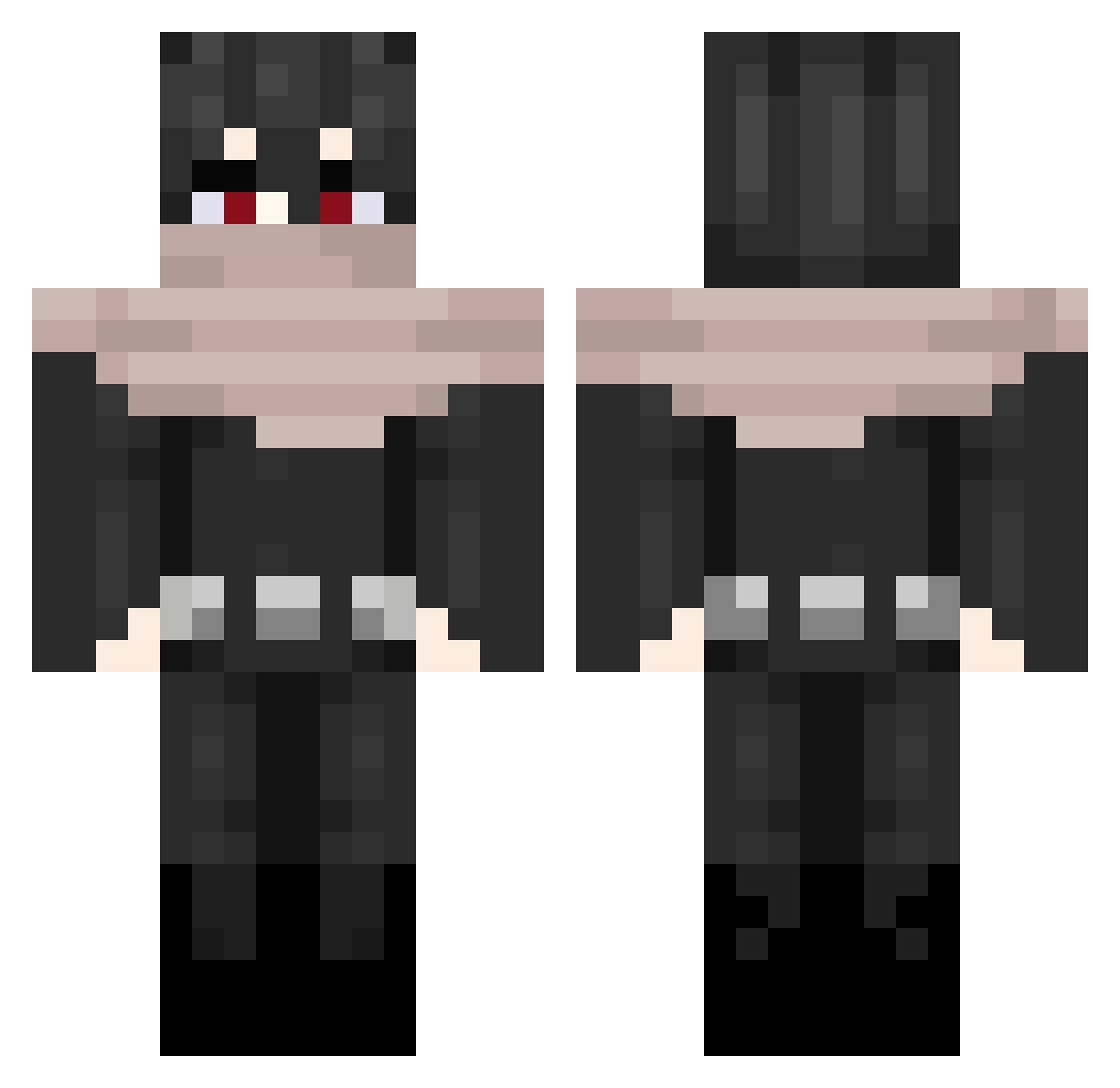 PitieSalpetriere Minecraft skin, front and back view