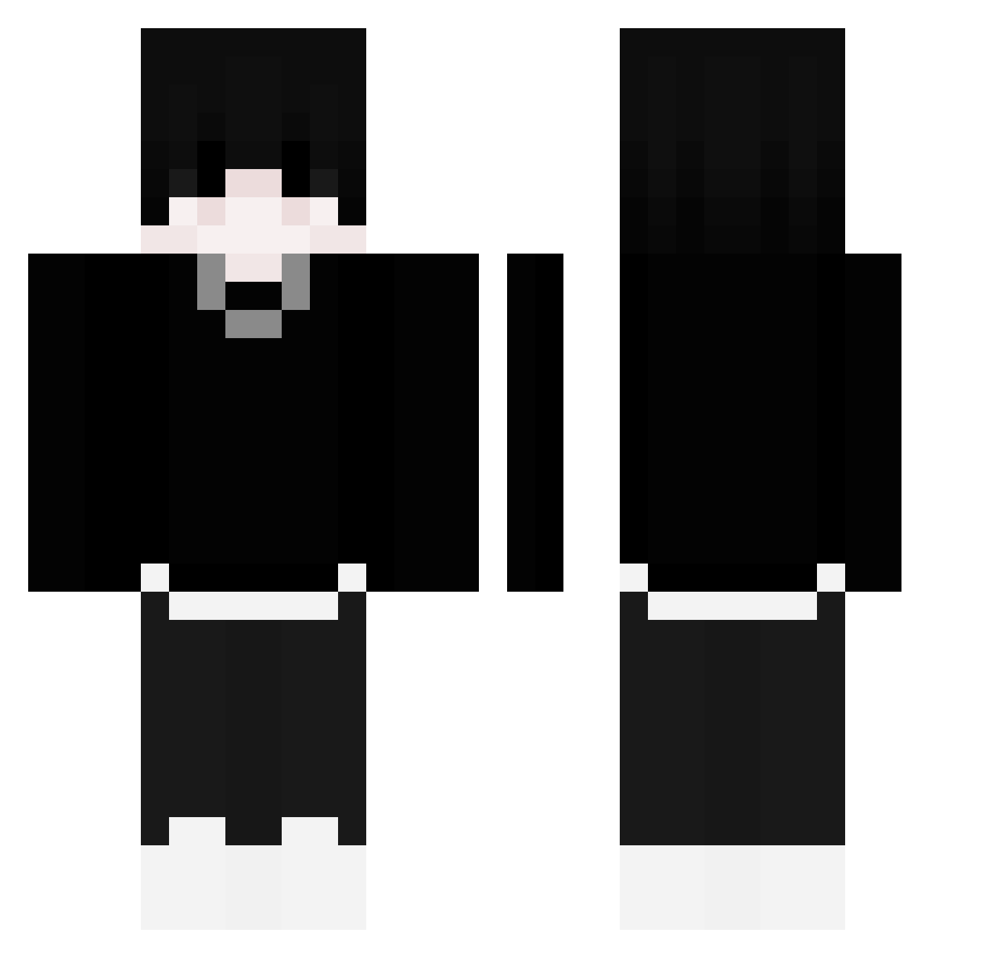 Tribec Minecraft skin, front and back view