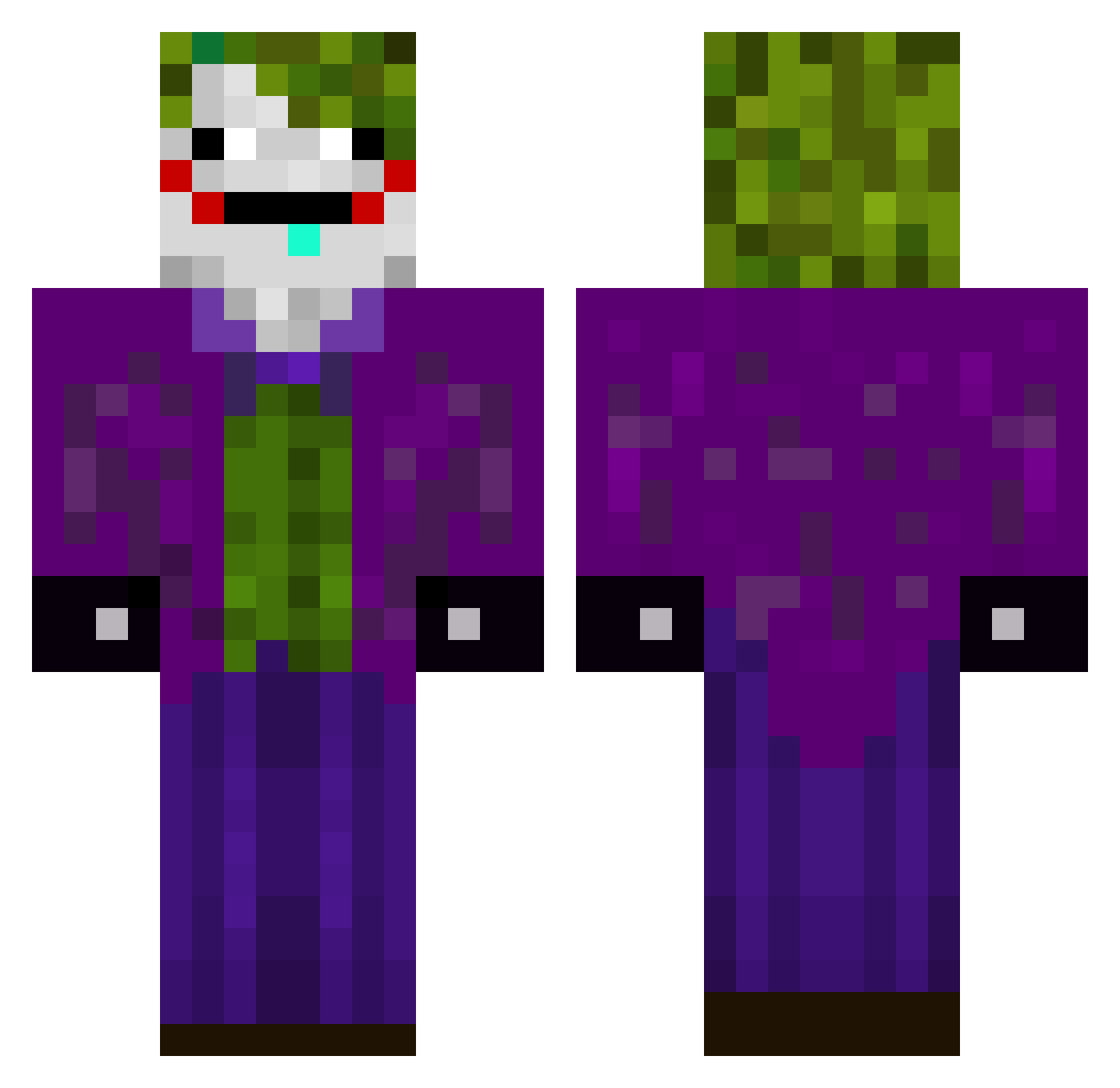 Aeoit Minecraft skin, front and back view