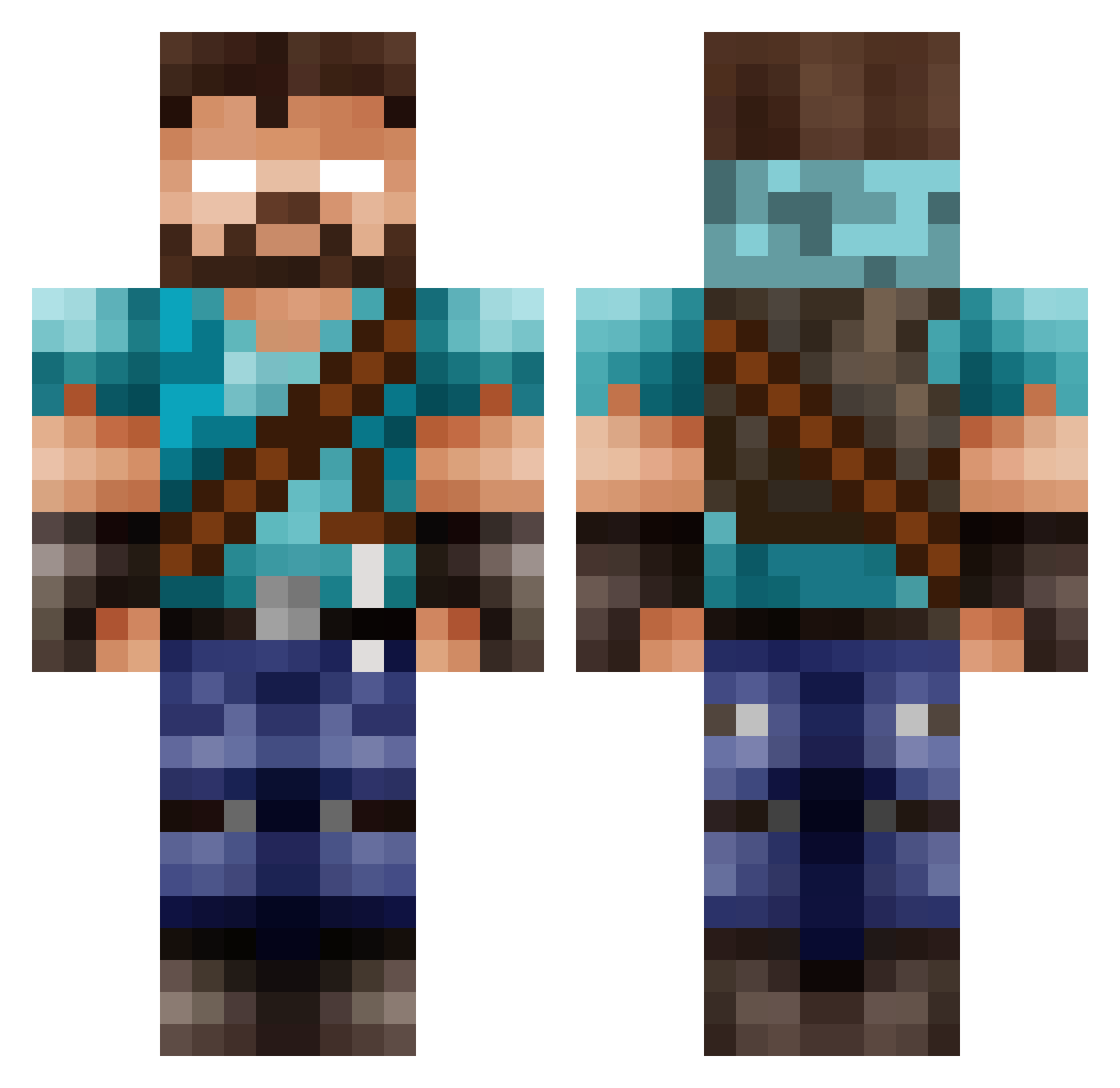 Osama_Bin_Lalten Minecraft skin, front and back view