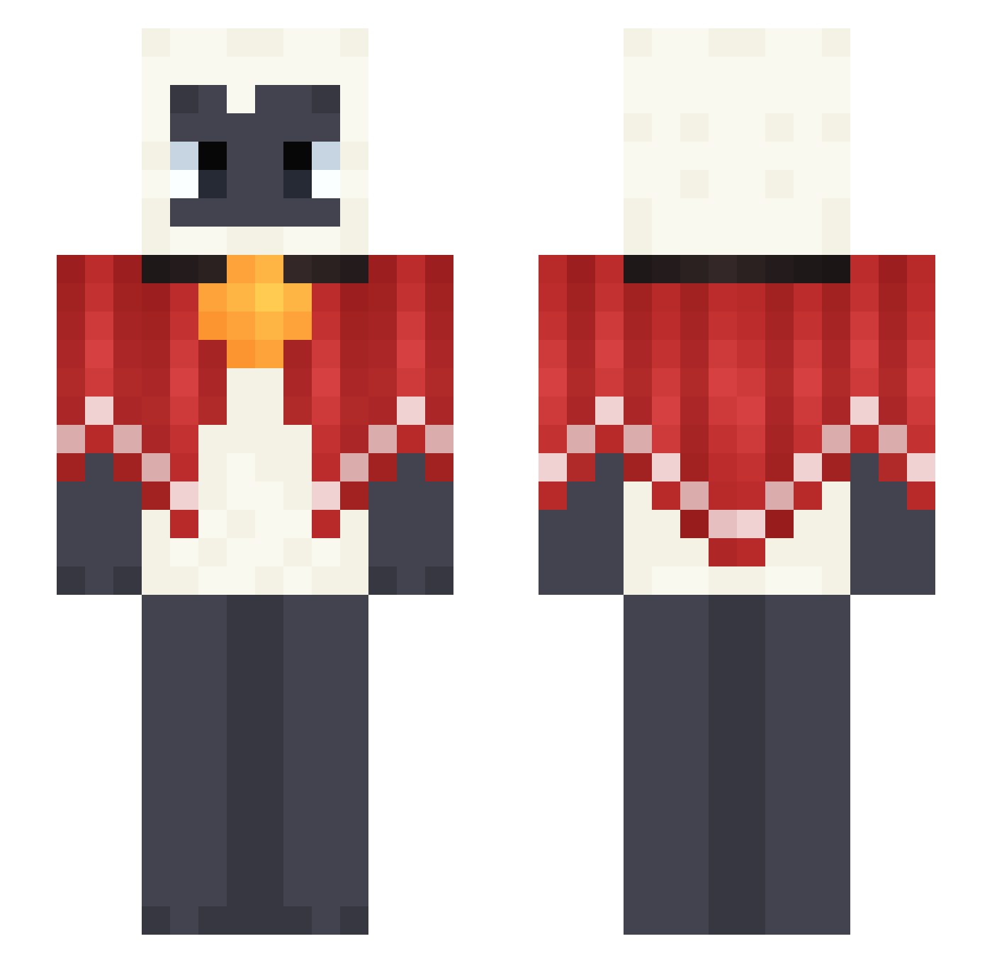 Skywalking05 Minecraft skin, front and back view
