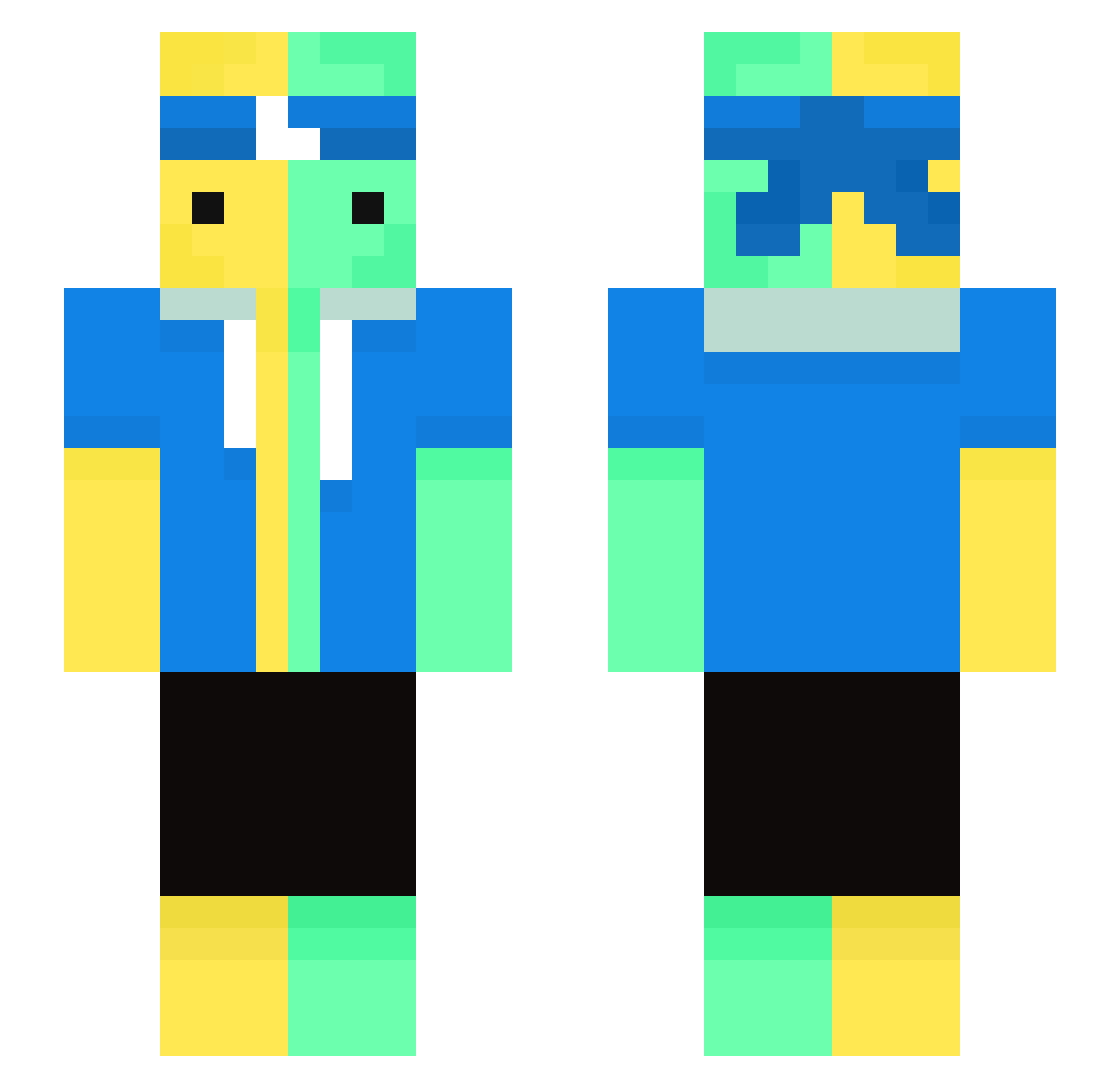 AngeloooSMS Minecraft skin, front and back view