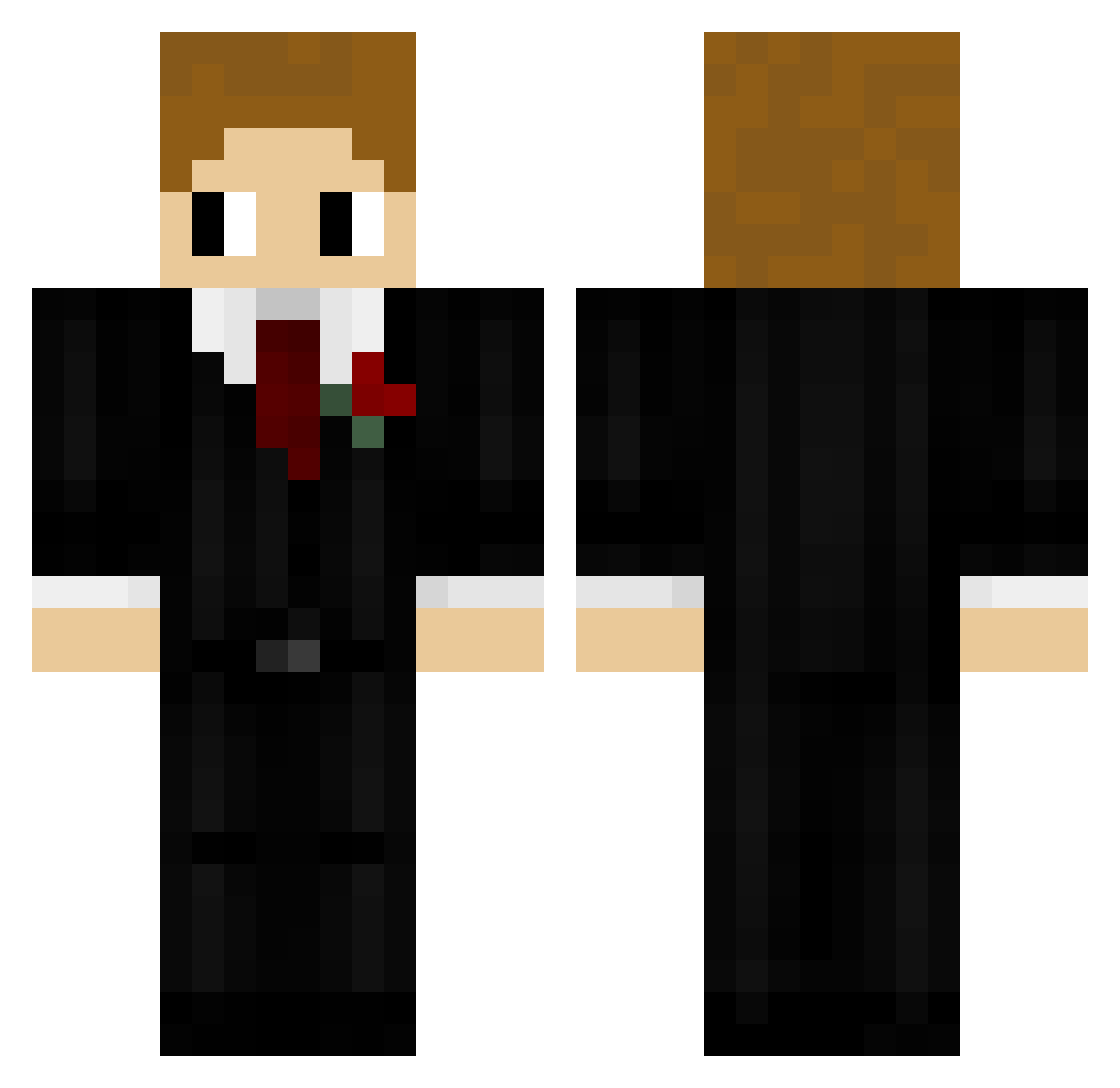 Superluchs Minecraft skin, front and back view