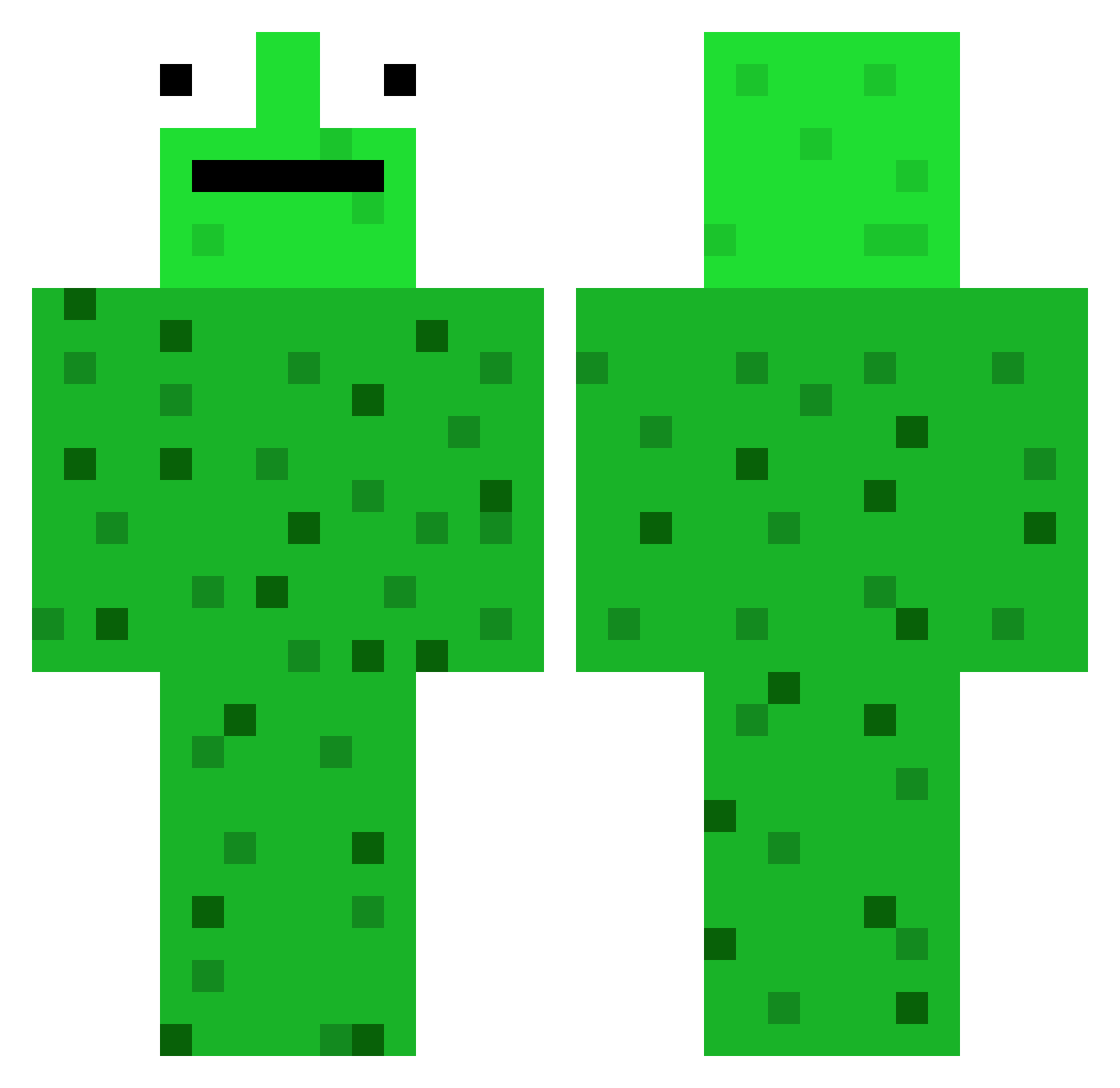 YouSlapMyAss Minecraft skin, front and back view