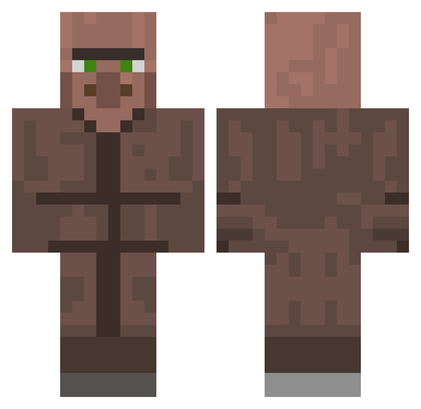 Lee5055 Minecraft skin, front and back view