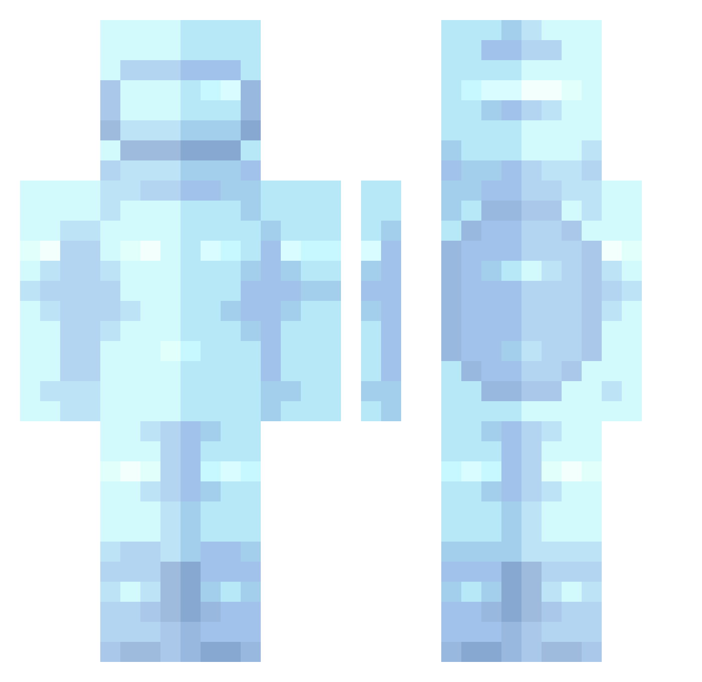 RajRajBinx Minecraft skin, front and back view