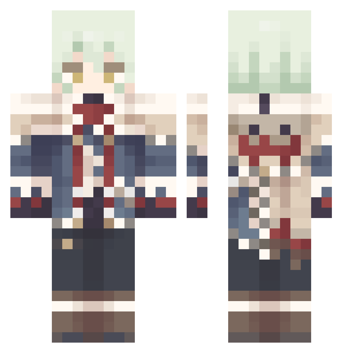 Shut_Up_Richard Minecraft skin, front and back view