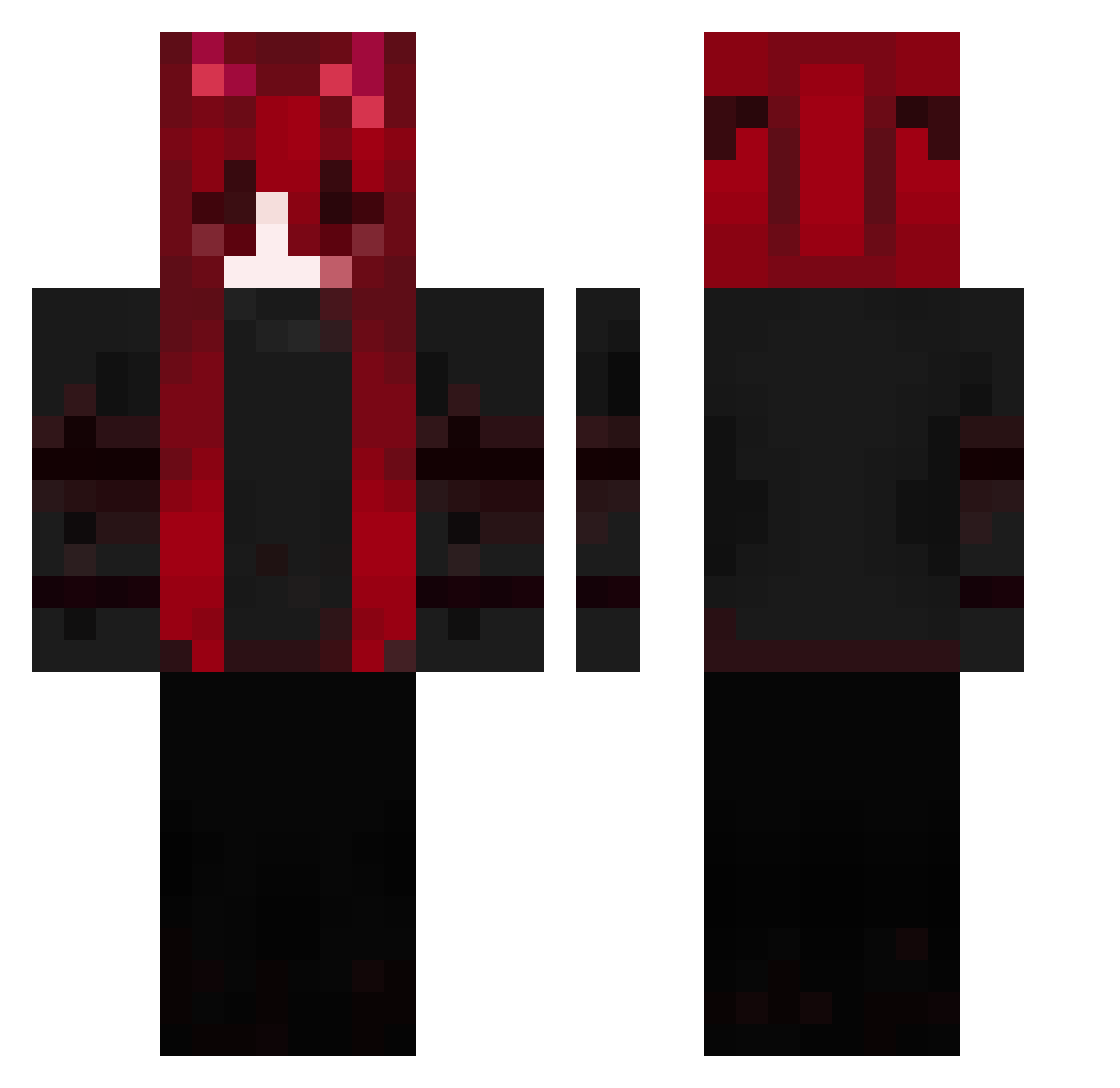 Makaciato Minecraft skin, front and back view