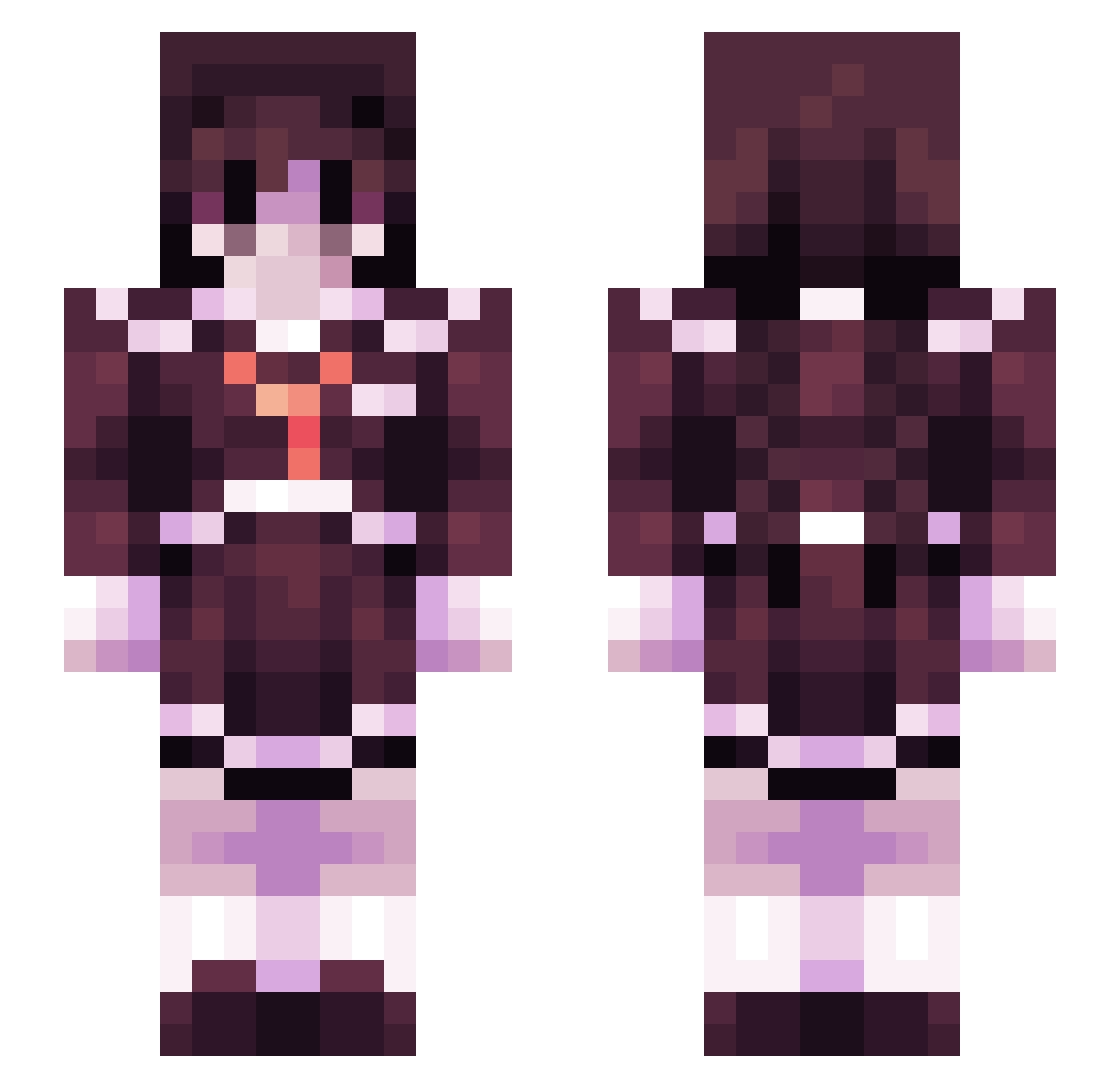 lwmkx Minecraft skin, front and back view
