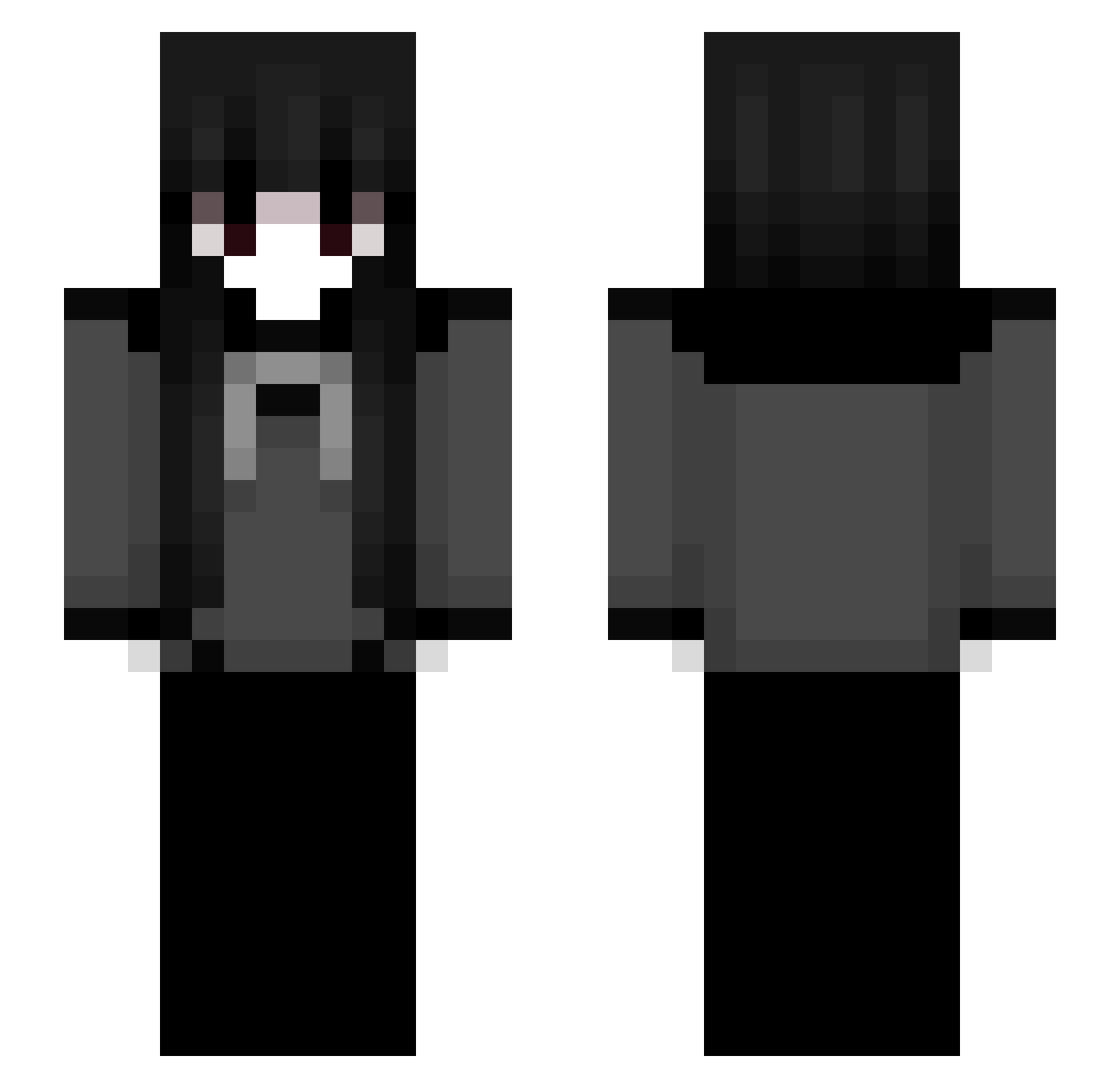 bbchoubidou Minecraft skin, front and back view