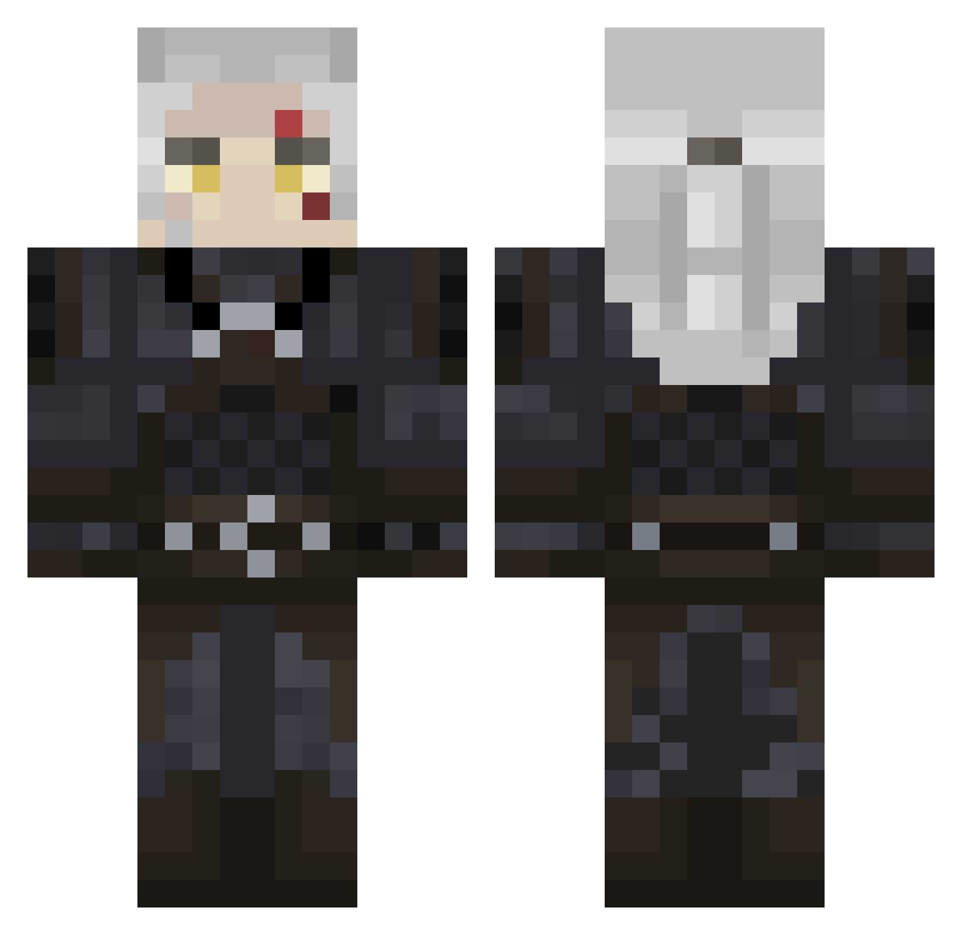 ostryga15 Minecraft skin, front and back view