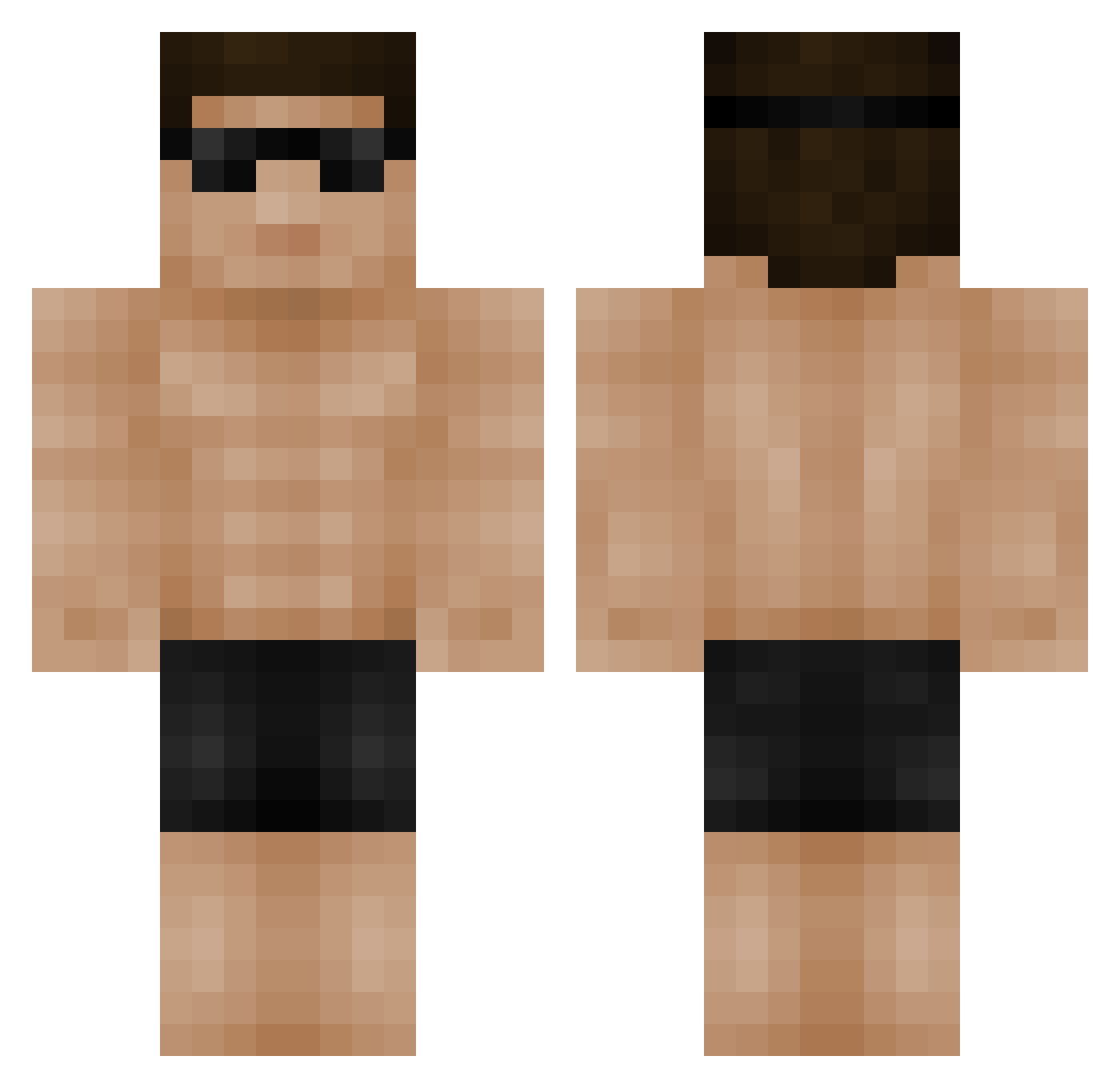simaxrob10 Minecraft skin, front and back view