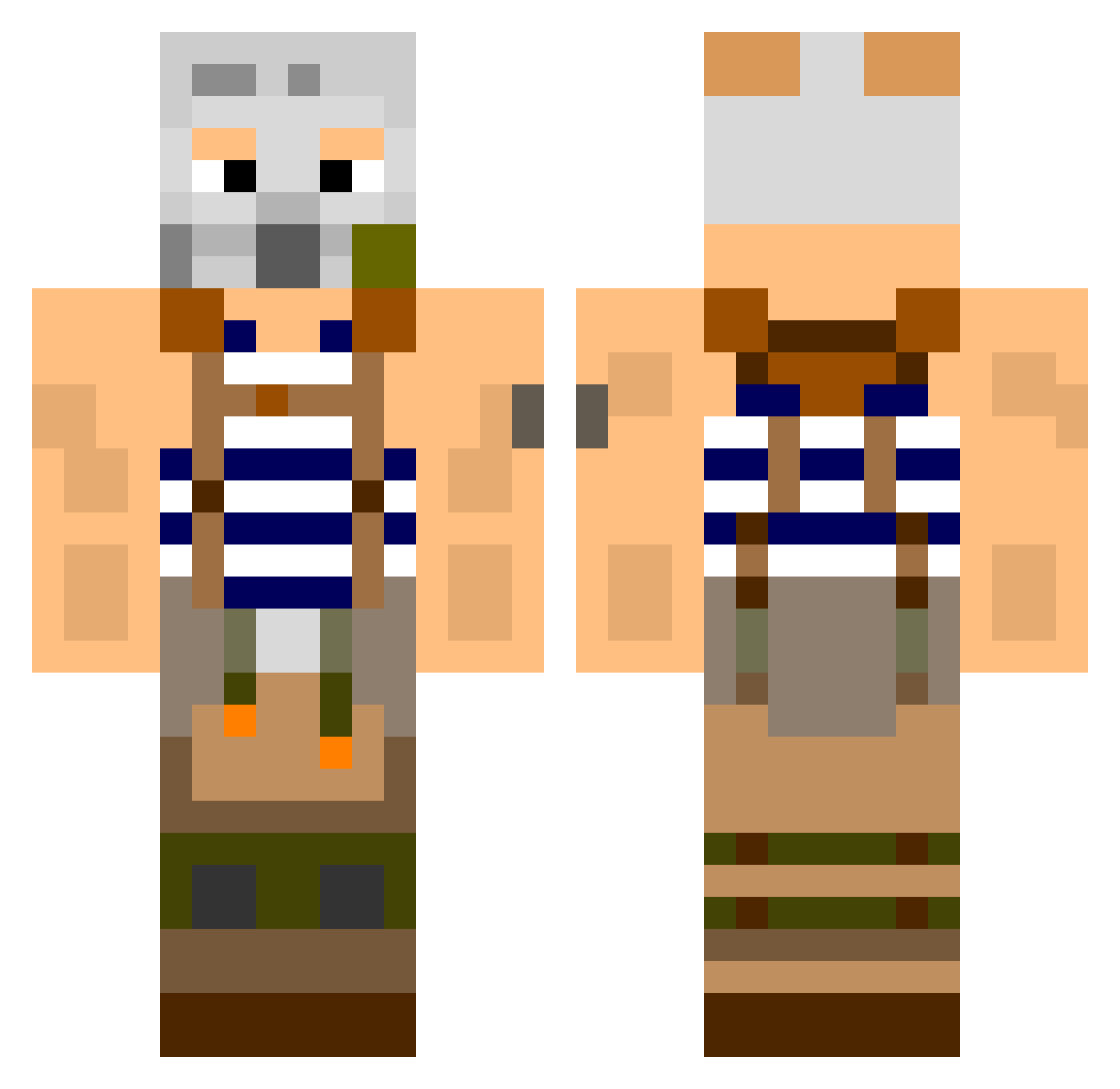 __peresvet Minecraft skin, front and back view