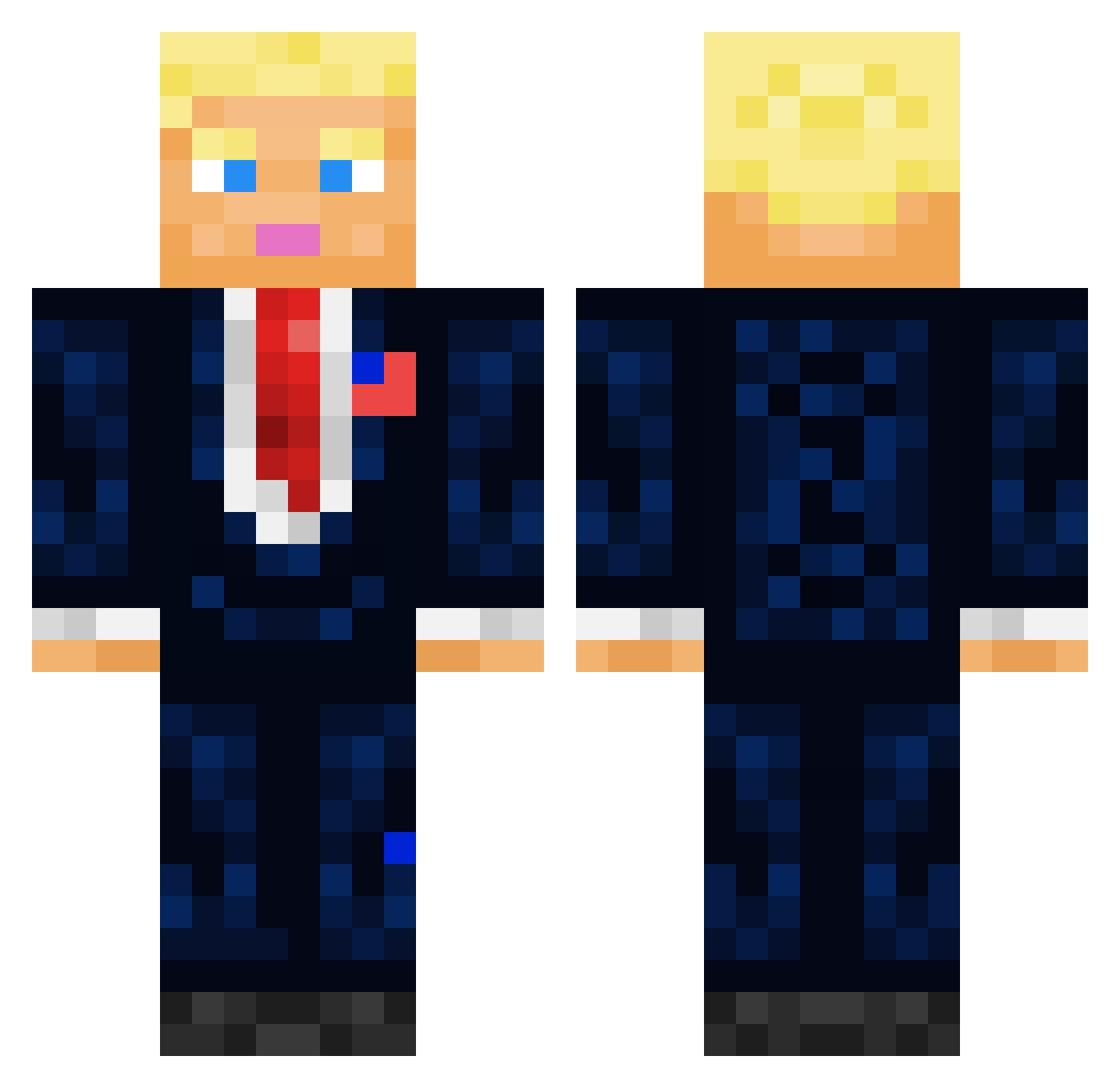 Jdog882 Minecraft skin, front and back view