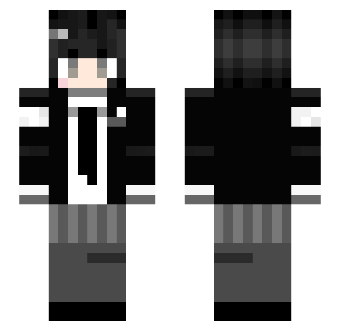 KongTiao0000 Minecraft skin, front and back view
