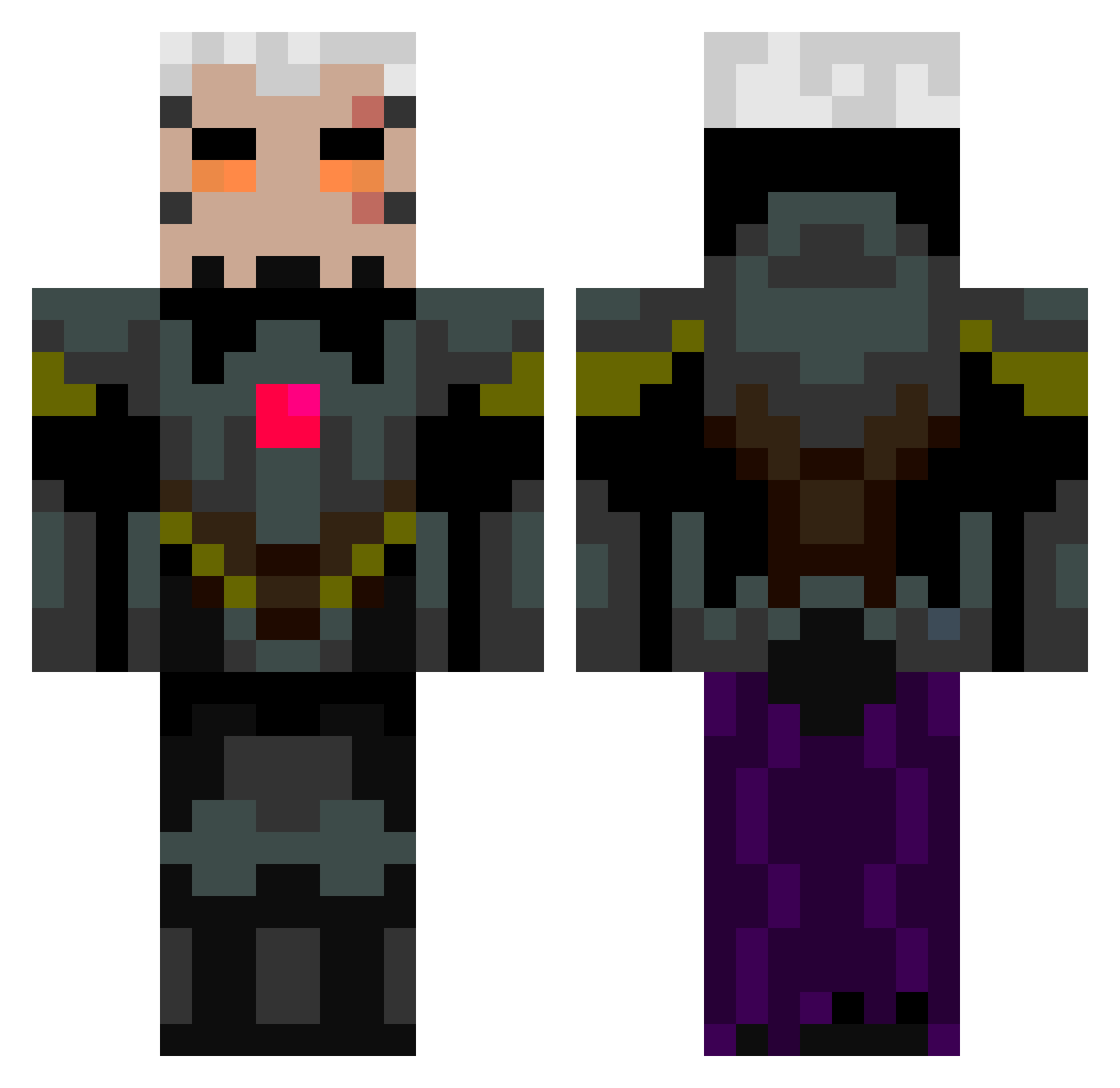 bumbi37 Minecraft skin, front and back view
