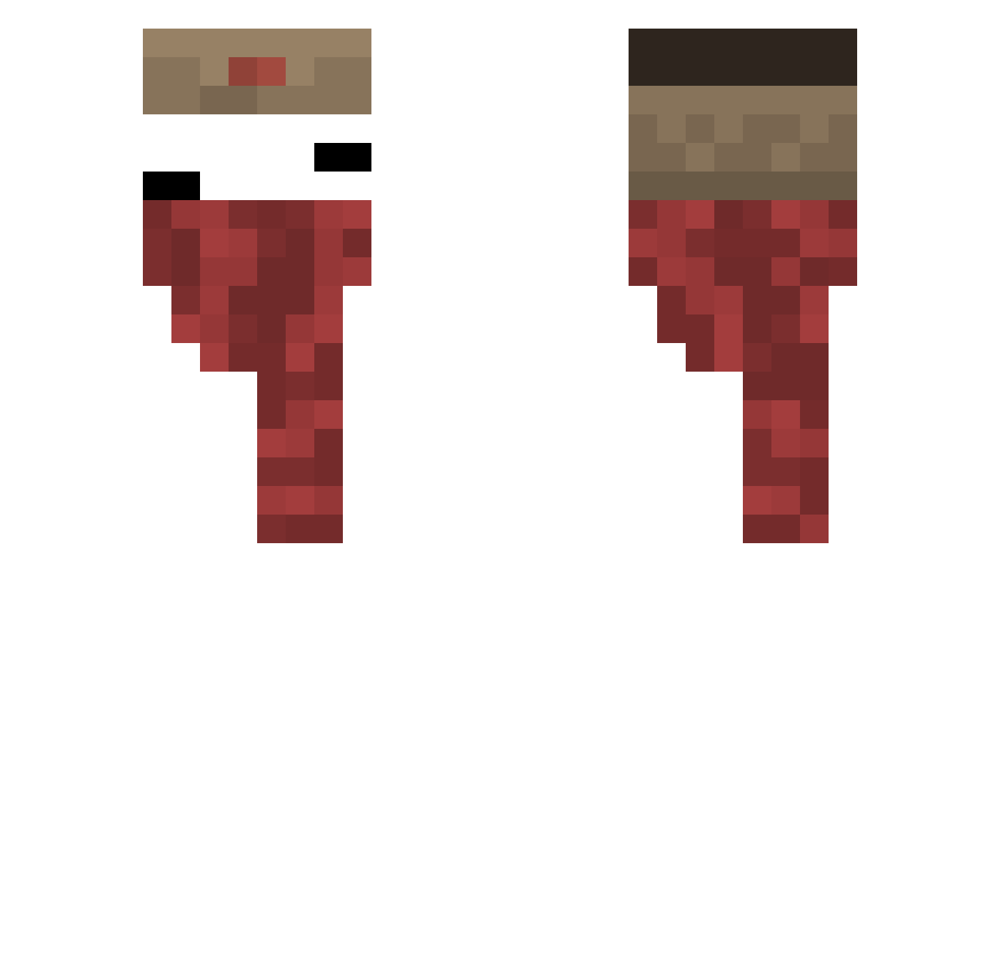 czek0l4da Minecraft skin, front and back view