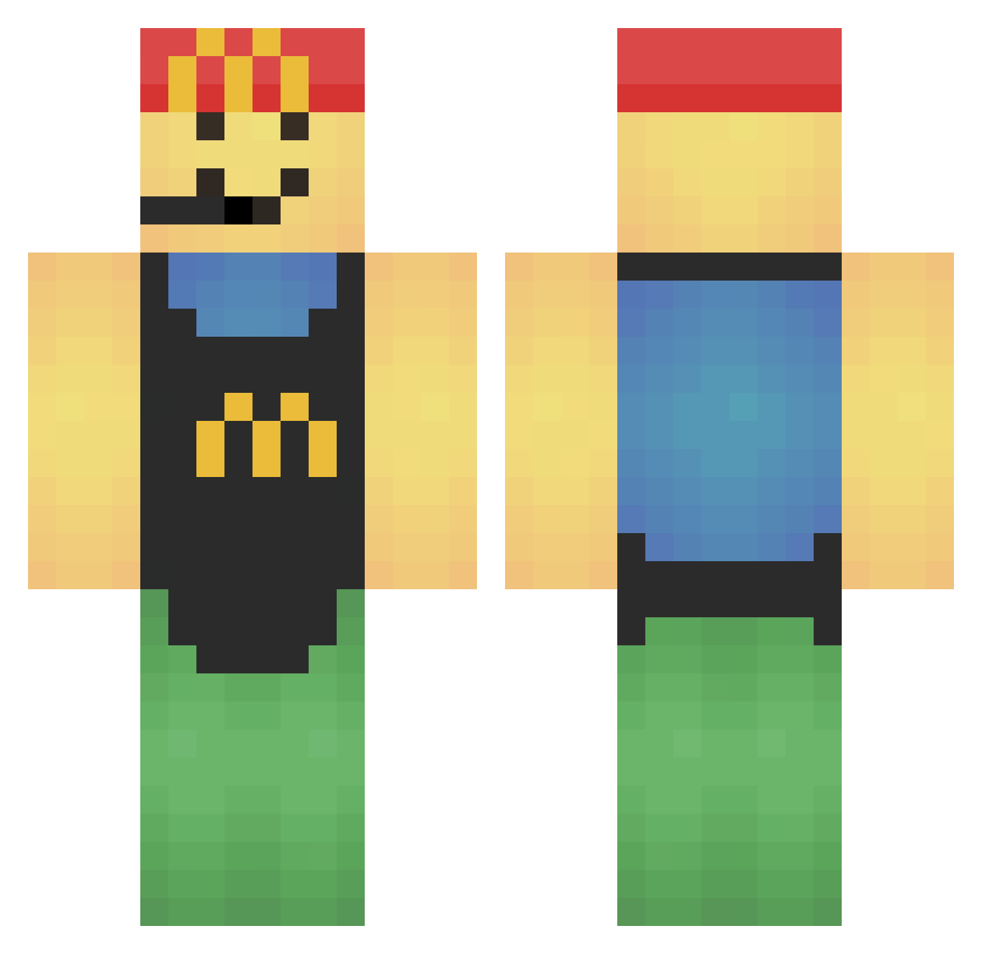LISOCEK Minecraft skin, front and back view