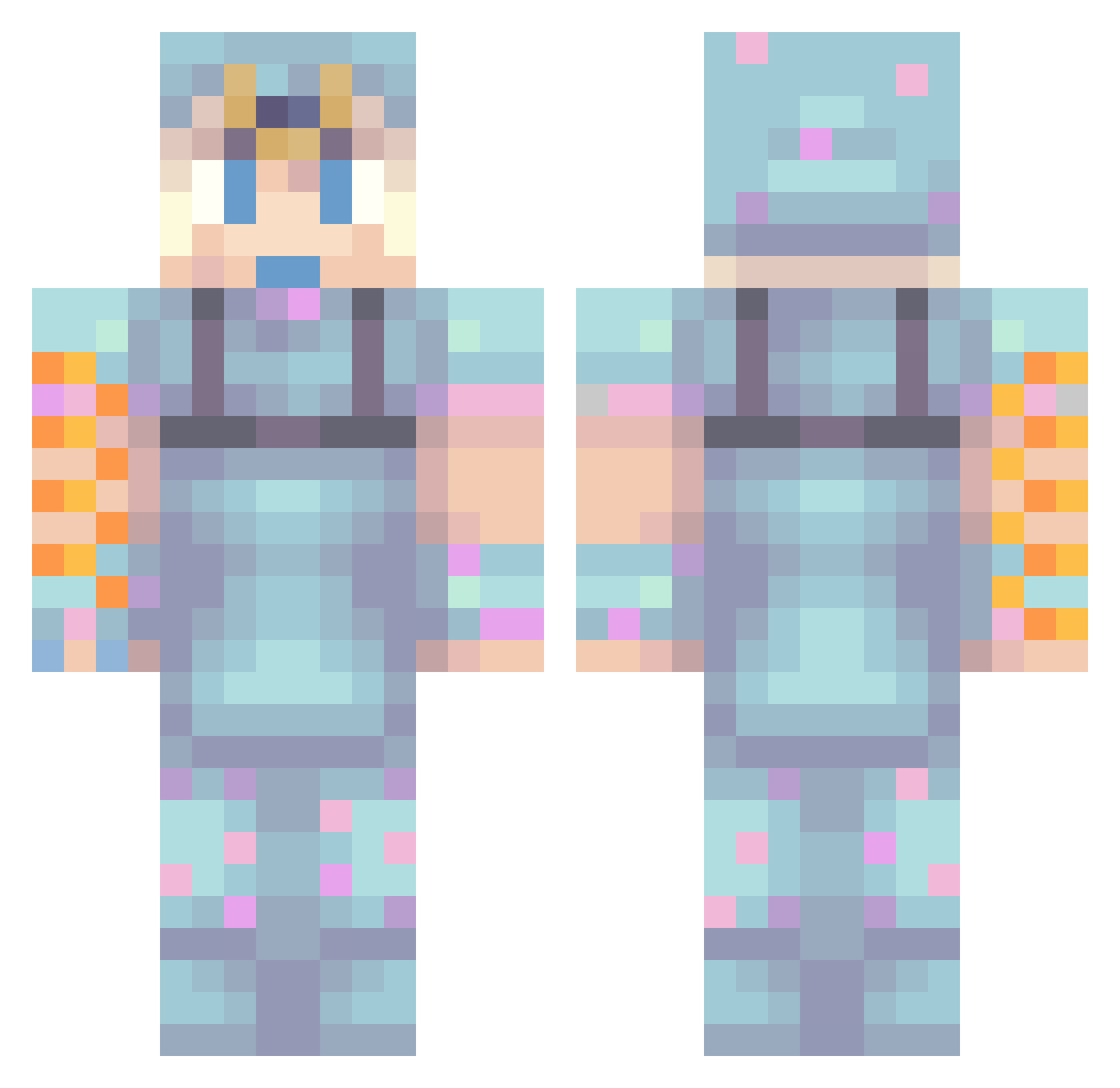 Offret Minecraft skin, front and back view