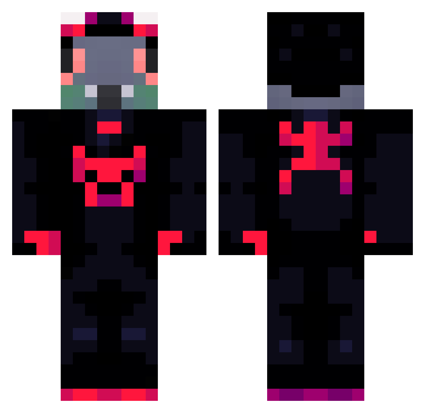 zimlebabouin Minecraft skin, front and back view