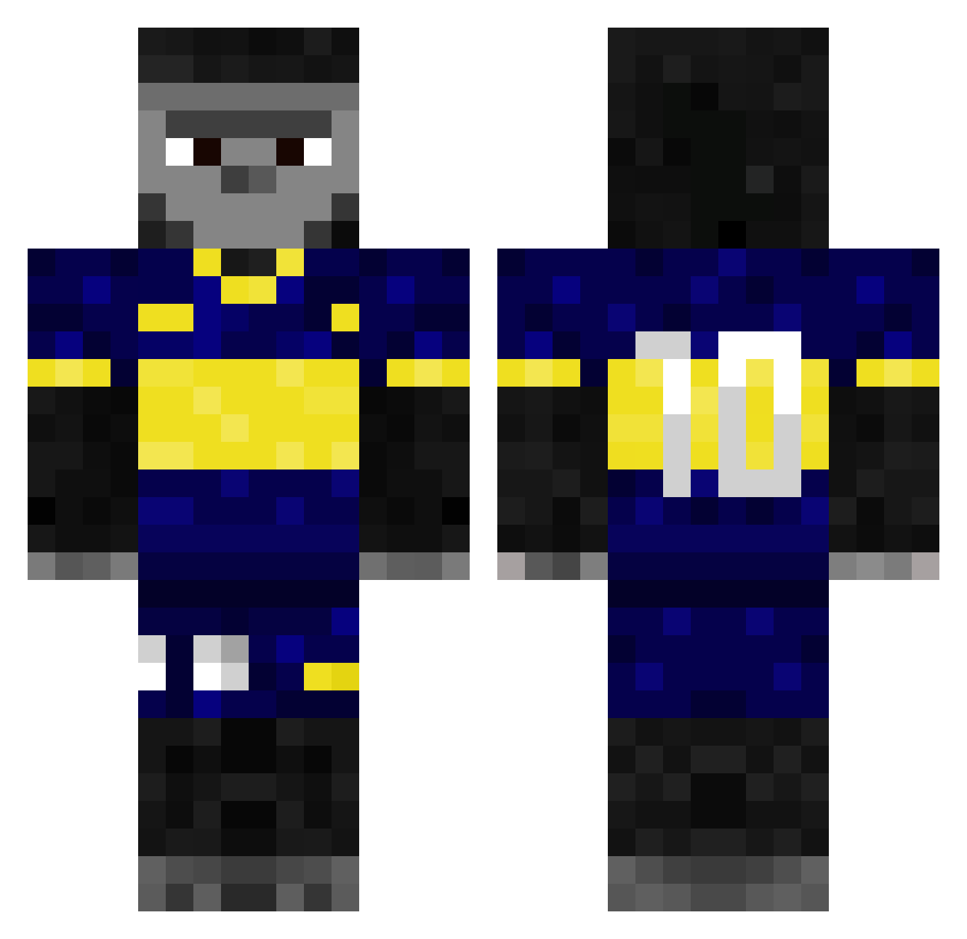 dln_777 Minecraft skin, front and back view