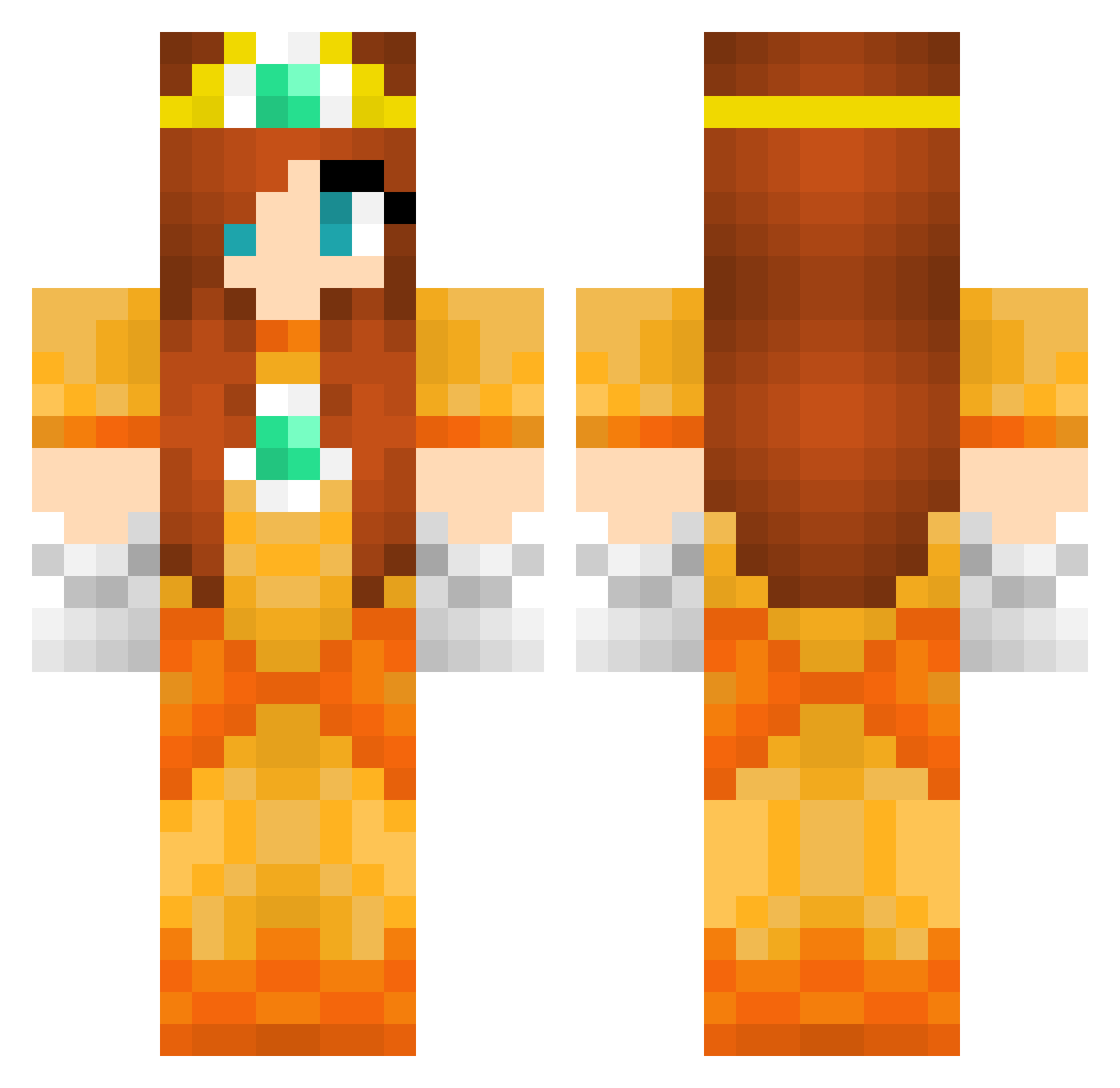 00jv Minecraft skin, front and back view