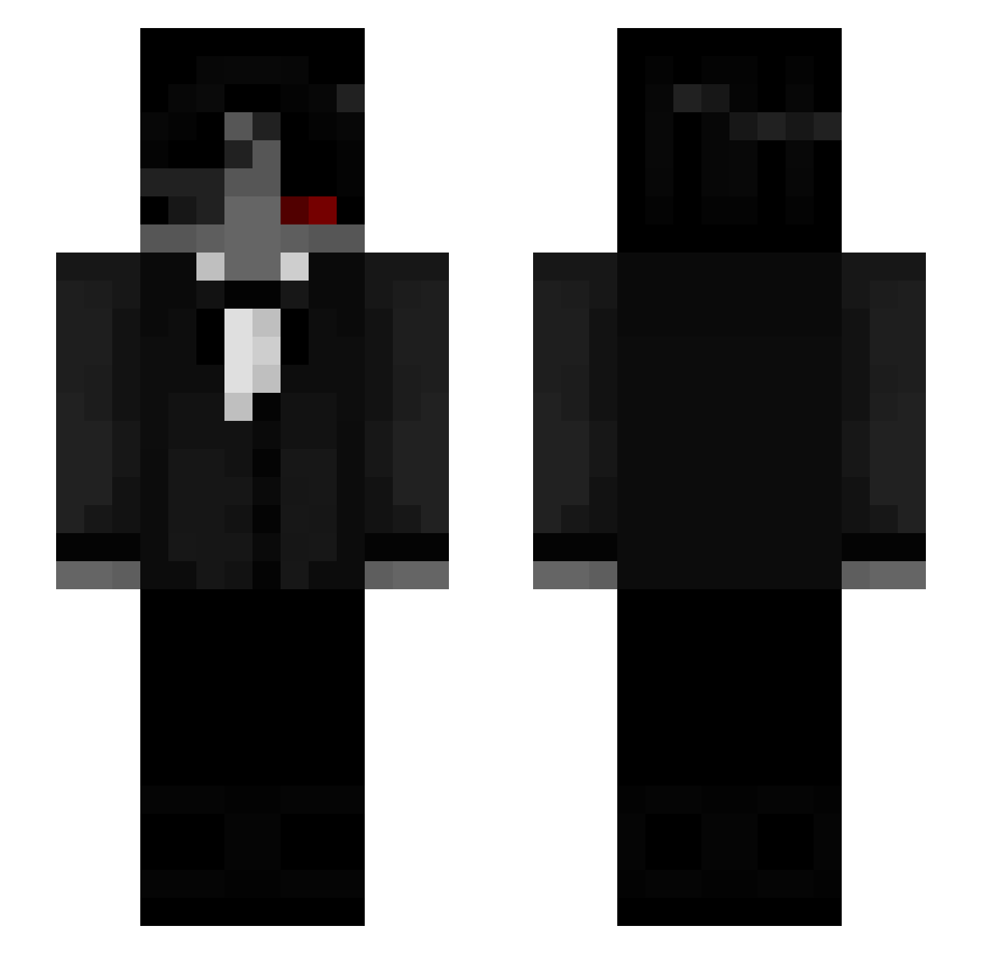 Pro4v4 Minecraft skin, front and back view