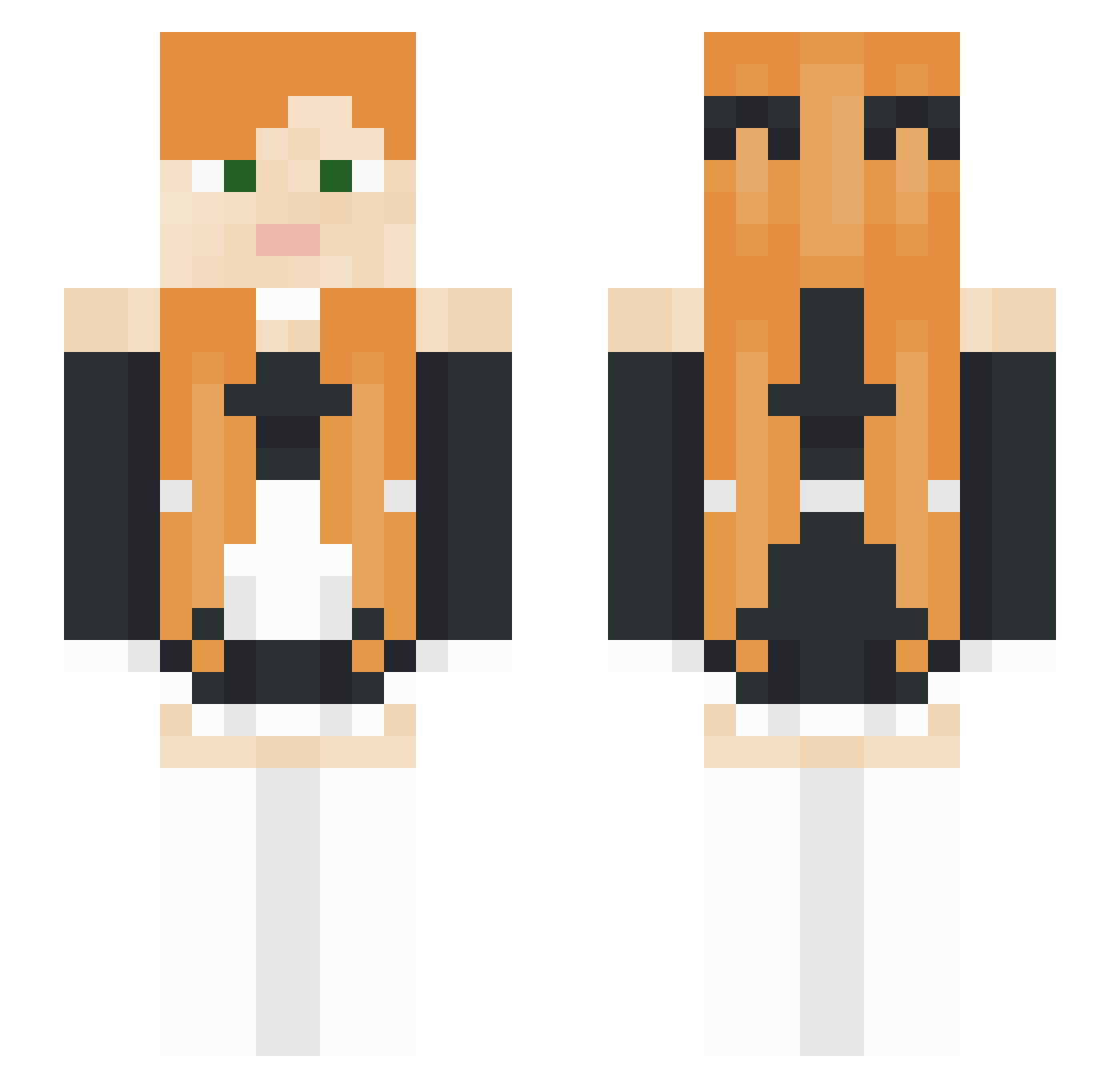 intoxicating Minecraft skin, front and back view