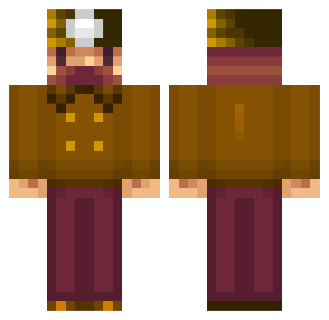 Crispy_2412 Minecraft skin, front and back view