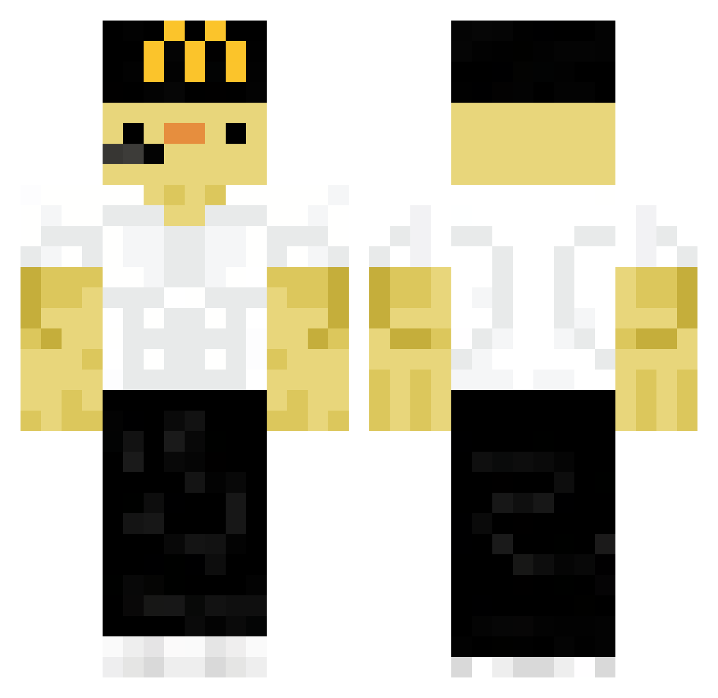 Xrittep Minecraft skin, front and back view