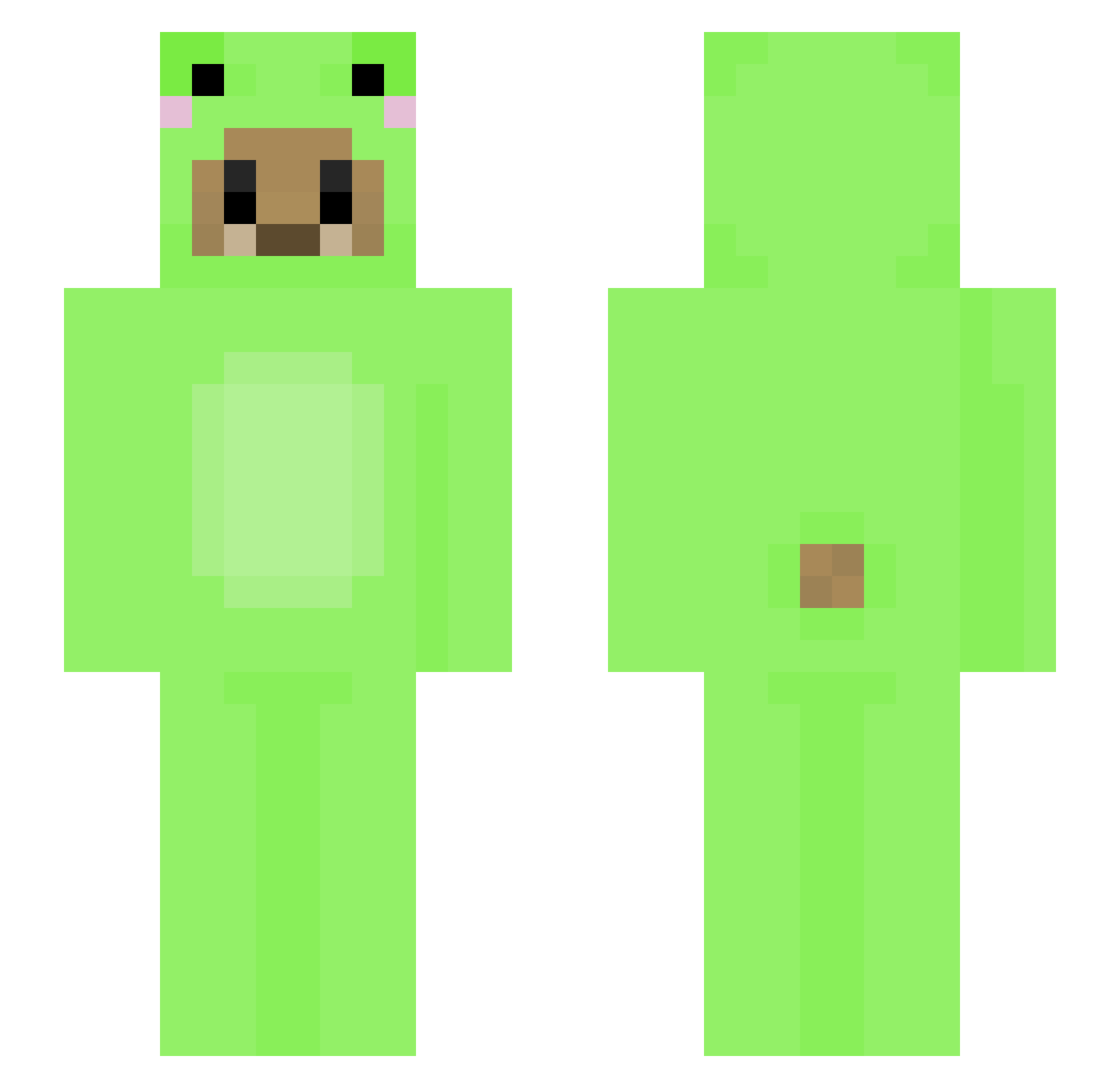 Fury_II Minecraft skin, front and back view