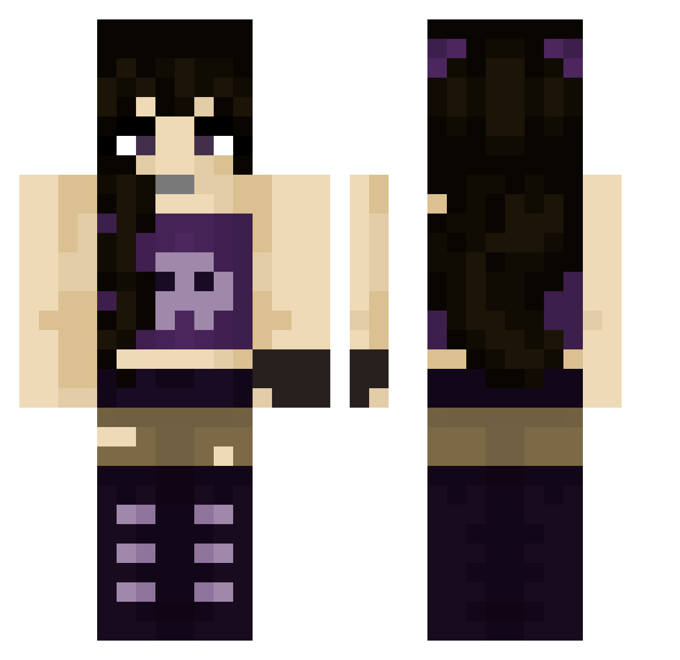 BigMaui103 Minecraft skin, front and back view