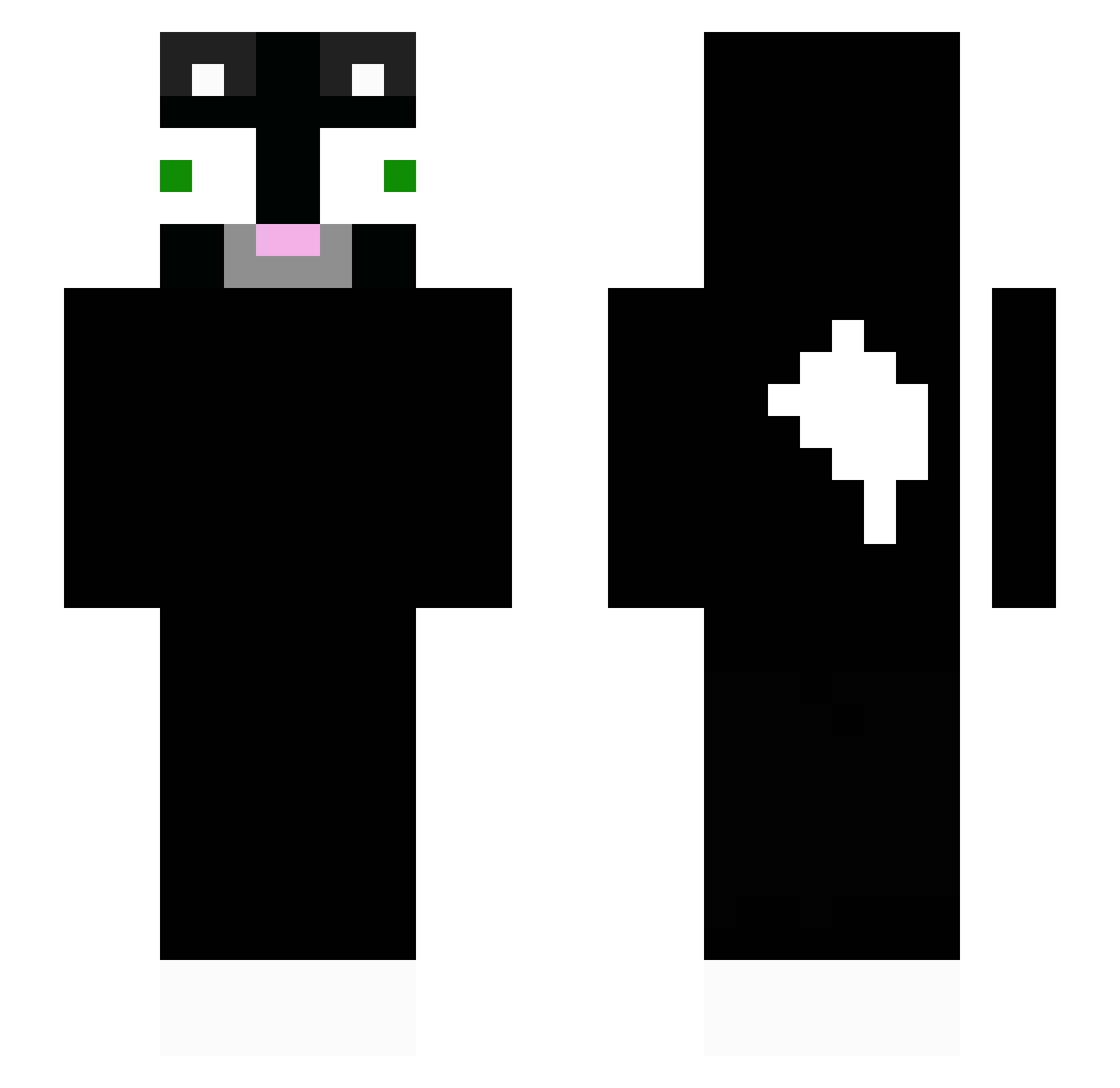 Bro099 Minecraft skin, front and back view