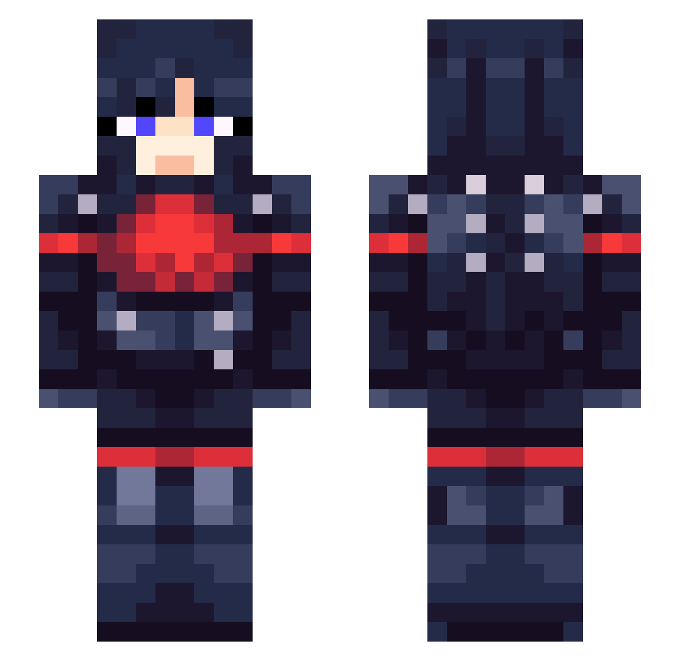 popoudaki Minecraft skin, front and back view