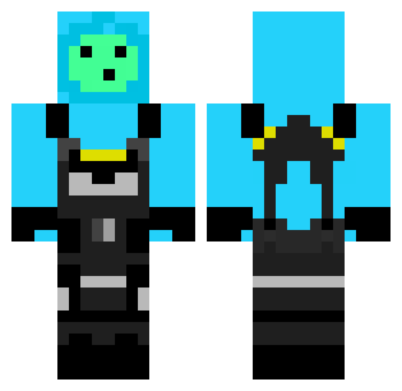 Brisinger823 Minecraft skin, front and back view